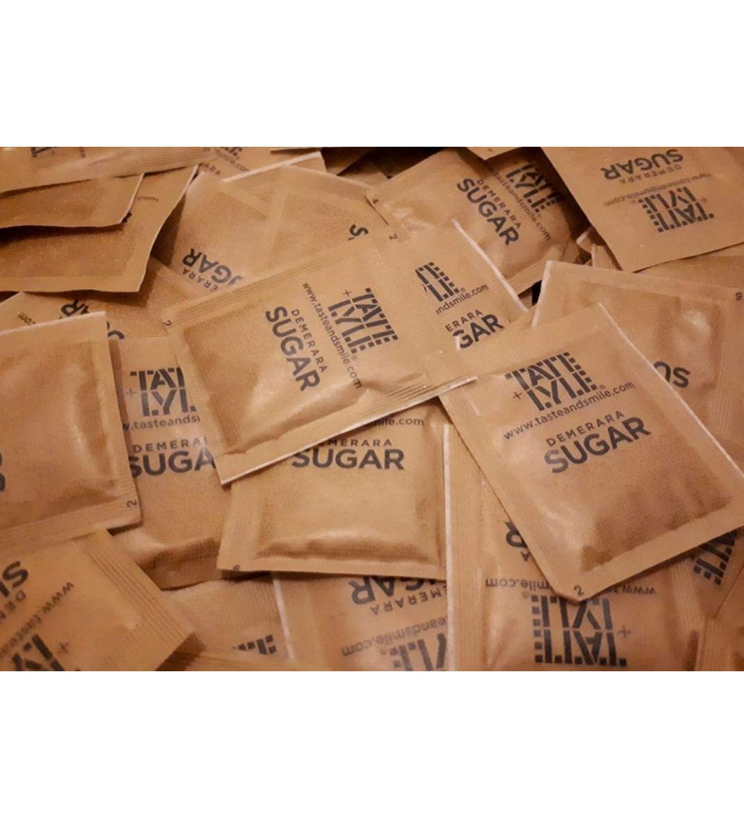 Brown Demerara Cane Sugar Sachets - 500 Individually Wrapped Pure Granulated Packs - Buy Online on GoSupps.com