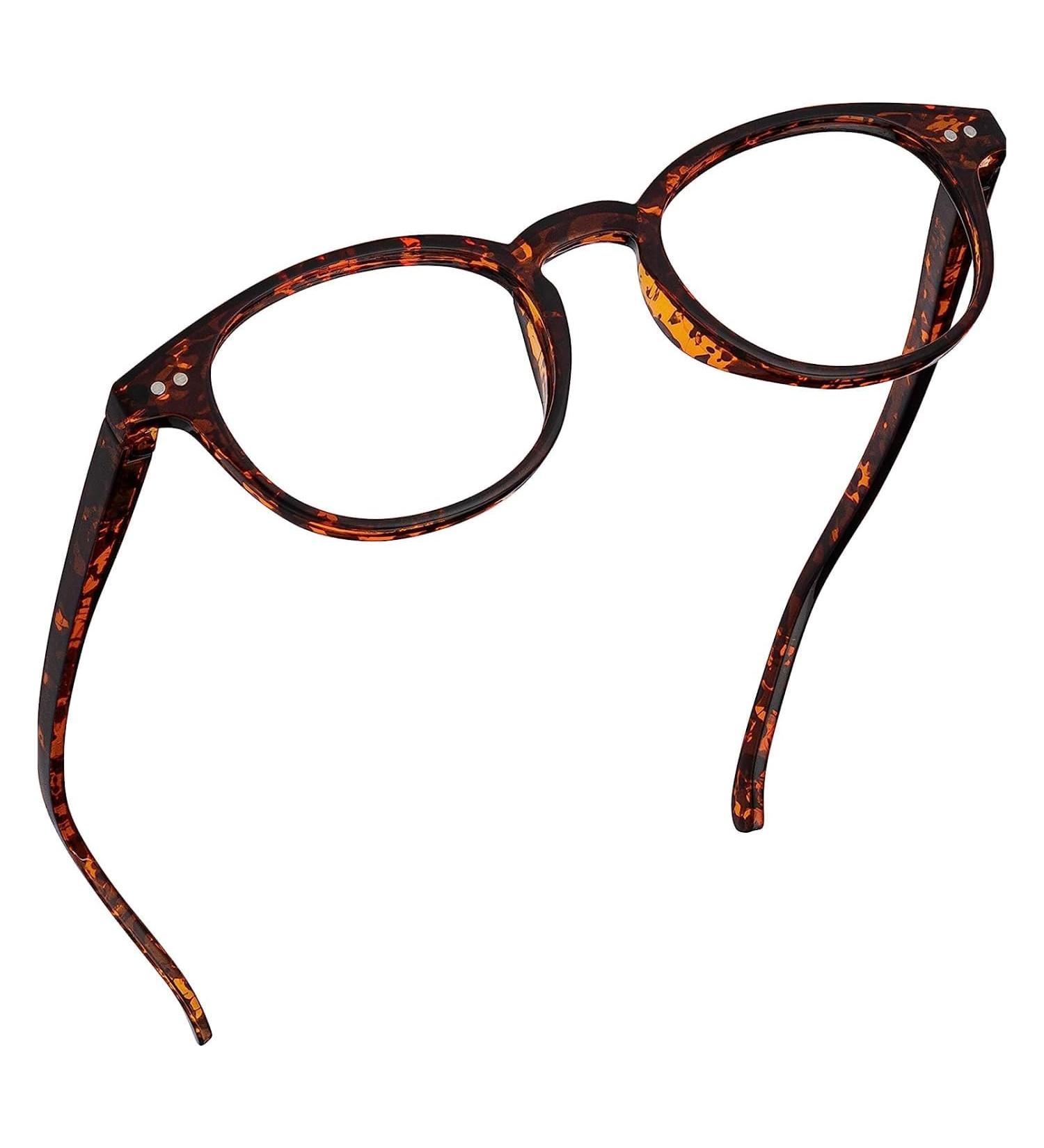 Readerest Round Blue Light Blocking Reading Glasses - Tortoise 3.75x Magnification Anti-Glare & UV Protection - Stylish for Men & Women - Buy Online on GoSupps.com