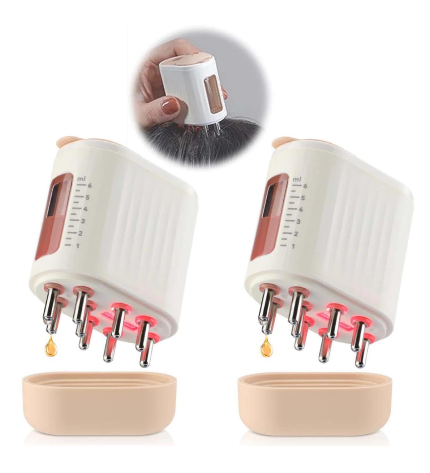 OPOSSUM 2-in-1 Electrical Hair Oil Applicator & Scalp Massager with Red Light - Silkstream Hair Oil Comb (2 Pieces) | International Shipping - Buy Online on GoSupps.com