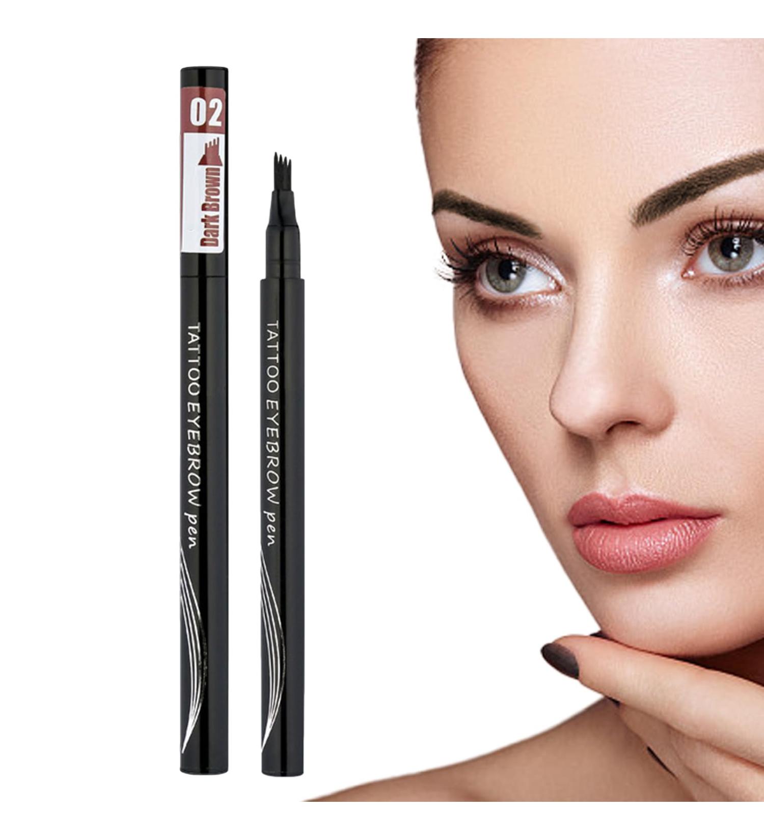 Eyebrow Pencil with Multi Forks Eyebrow Contouring Sweatproof Pencil Everyday Women Cosmetics for Eyes for Home Working Traveling Gathering Dating Buogint 2#maroon/dark brown - Buy Online on GoSupps.com