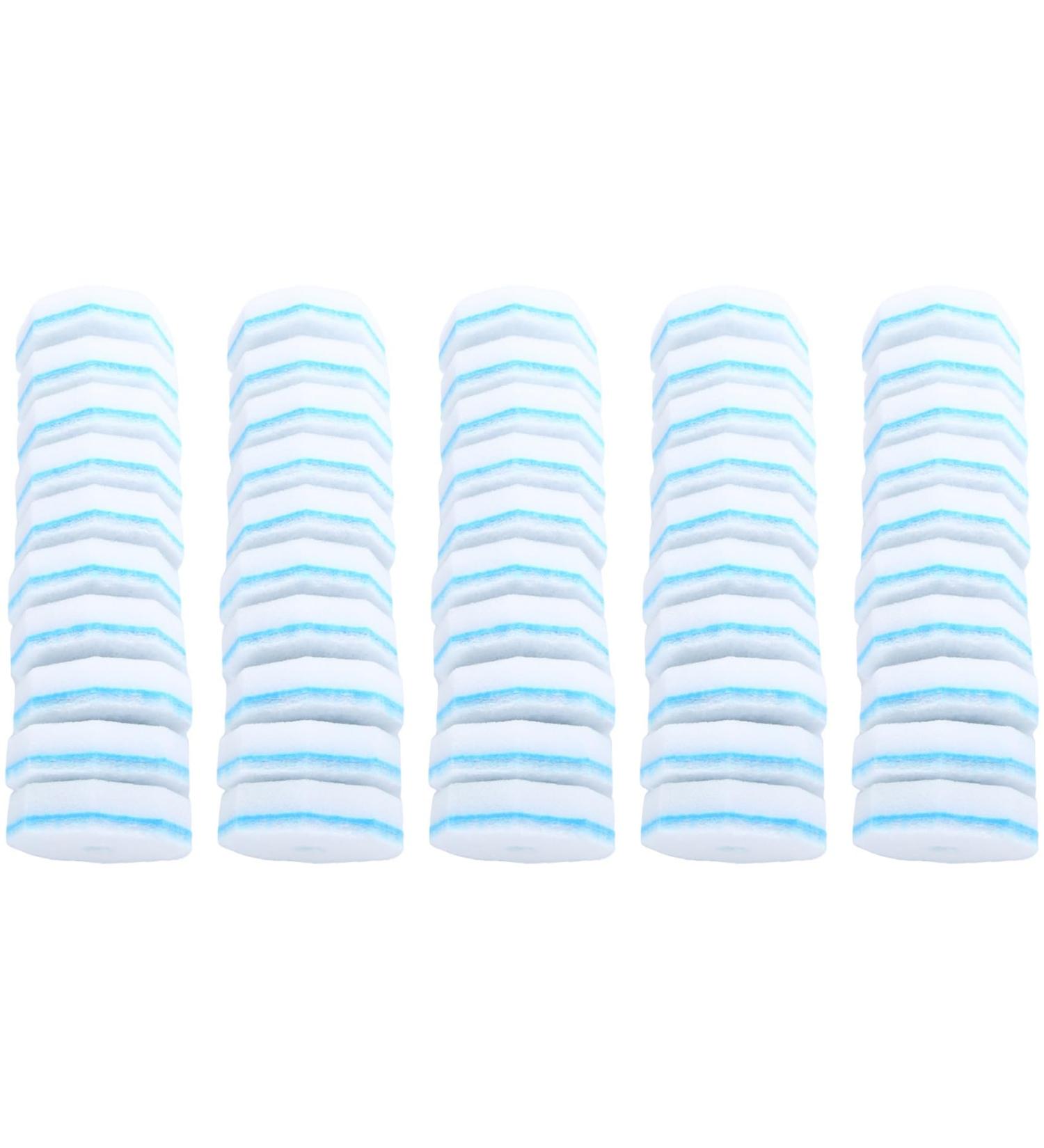 Doengdfo Pack of 50 Improved Toilet Brush Rods White Sponge Disposable Toilet Cleaning Rods Compatible Refills for Rods - Buy Online on GoSupps.com
