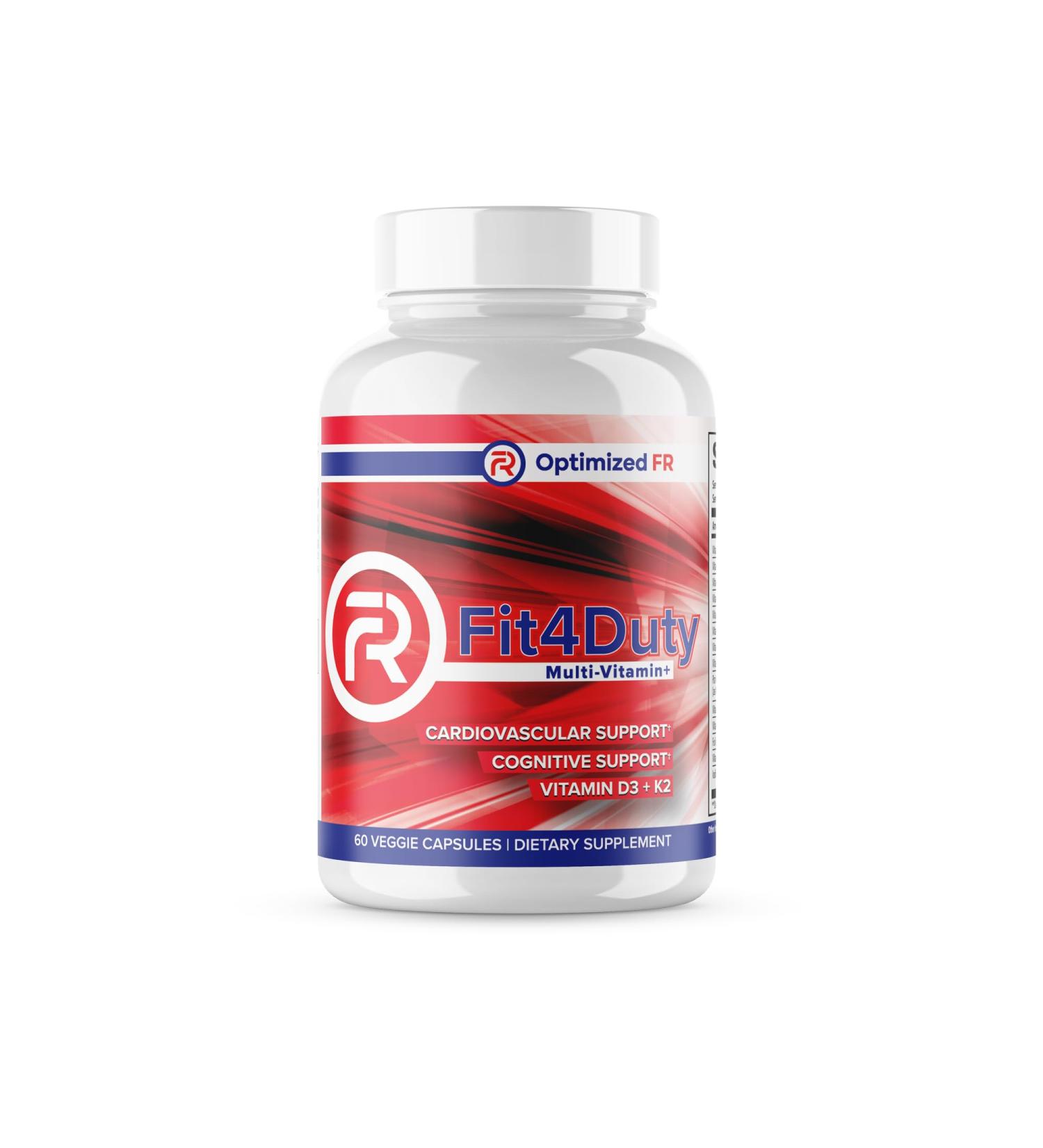 Fit4Duty Multivitamin+ for First Responders One a Day Multivitamin Plus Other nutrients 60 Servings 2 Month Supply - Buy Online on GoSupps.com