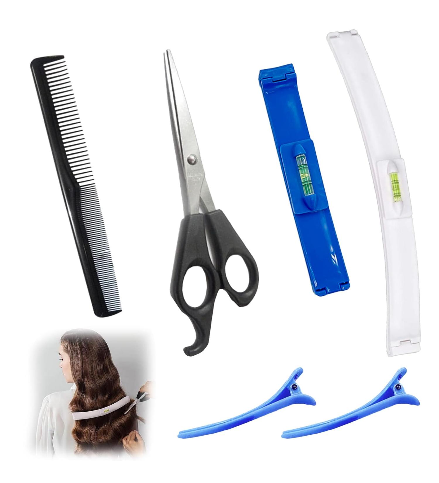 6PCS Pony Hair Cutting Set Easy DIY Haircut Clips & Templates for Self Hair Cutting | Hair Cutting Aids & Lace Cutter - Buy Online on GoSupps.com