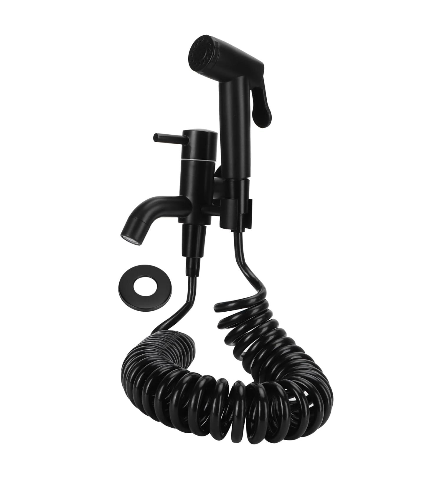 Shop Bidet Accessories: G1/2 Handheld Black Alloy Toilet Sprayer - High Pressure Bathroom Upgrade - Buy Online on GoSupps.com