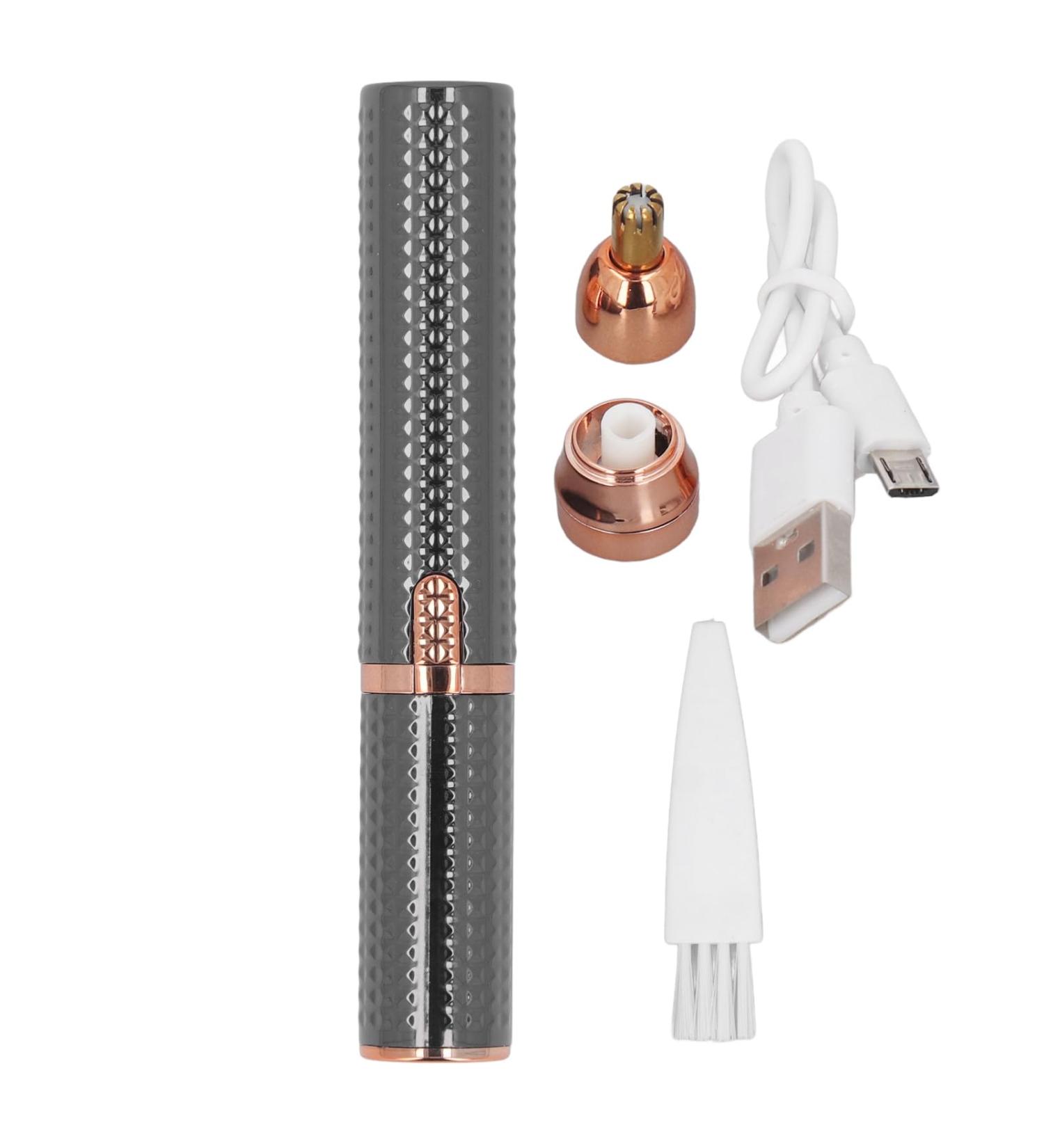 Buy Electric Eyebrow Hair Remover & Facial Hair Trimmer for Women - Painless & Portable with LED Light - Perfect for Lips & Nose (Black - Buy Online on GoSupps.com