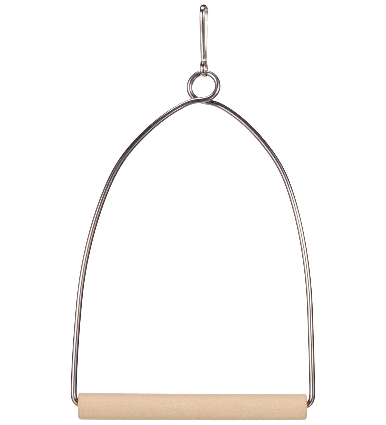 Arquivet 12cm Metal & Wood Bird Swing - Ideal Toy & Accessory for Parrots Budgies and Agapornis - Perfect Bird Cage Swing - Buy Online on GoSupps.com