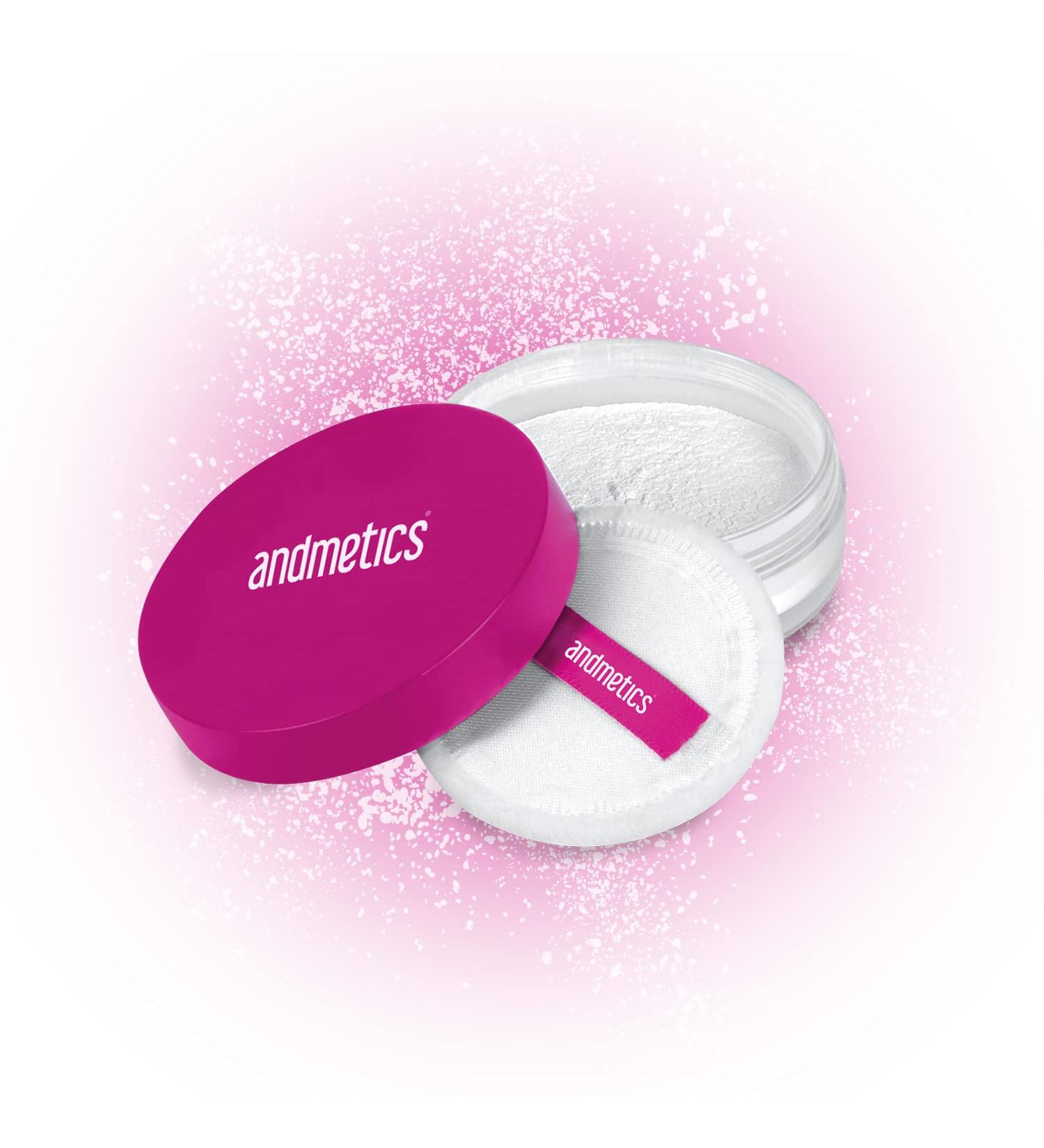 andmetics Skin Protection Powder | 20g Loose Powder | 100 Applications | Hair Removal Protection | Vegan & Suitable for All Skin Types - Buy Online on GoSupps.com