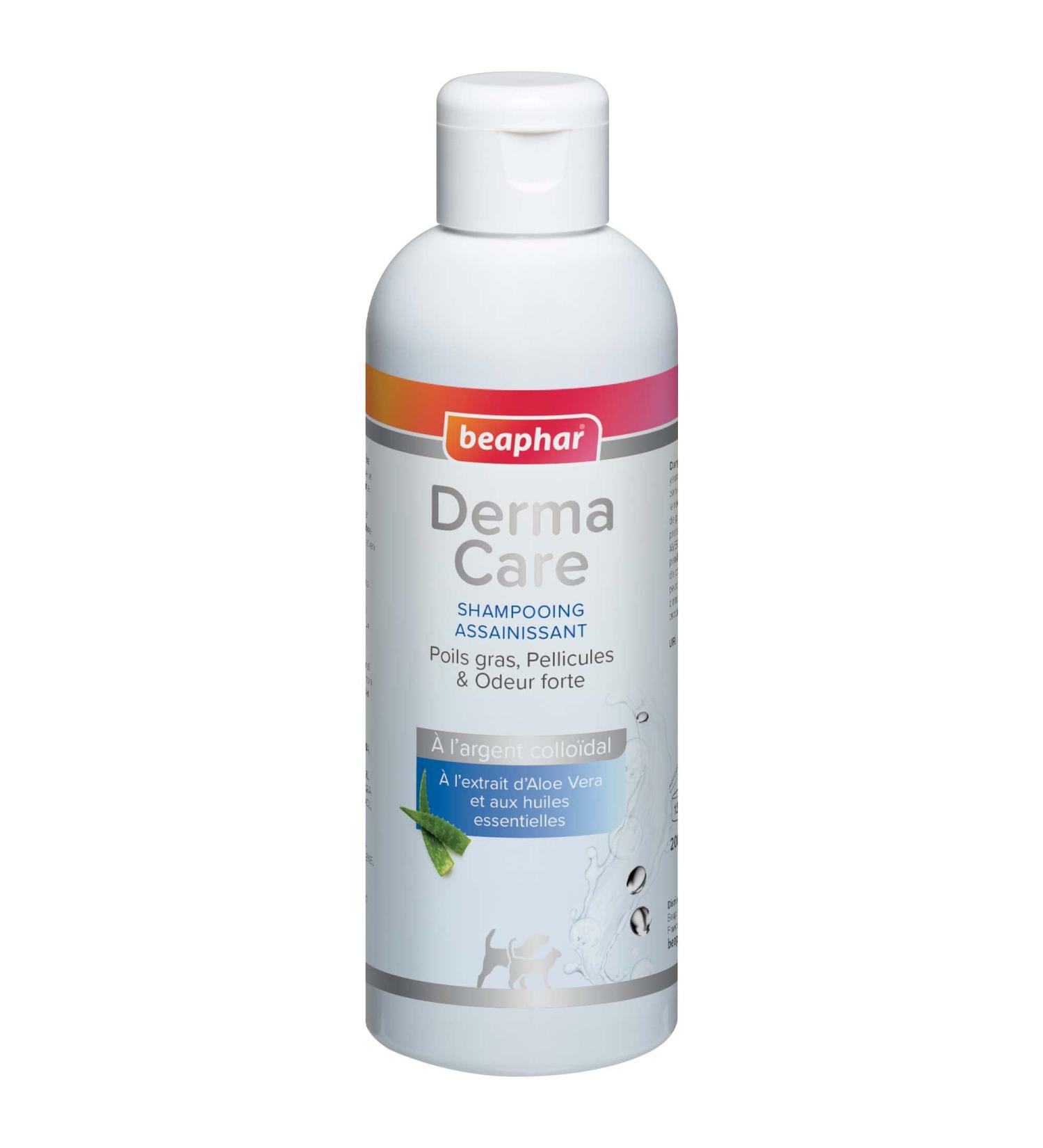 BEAPHAR - DERMACARE - Dermatological Shampoo for Dogs and Cats - With Colloidal Silver Aloe Vera & Essential Oils - Relieves Itching - Promotes Skin Regeneration - 200ml - Buy Online on GoSupps.com