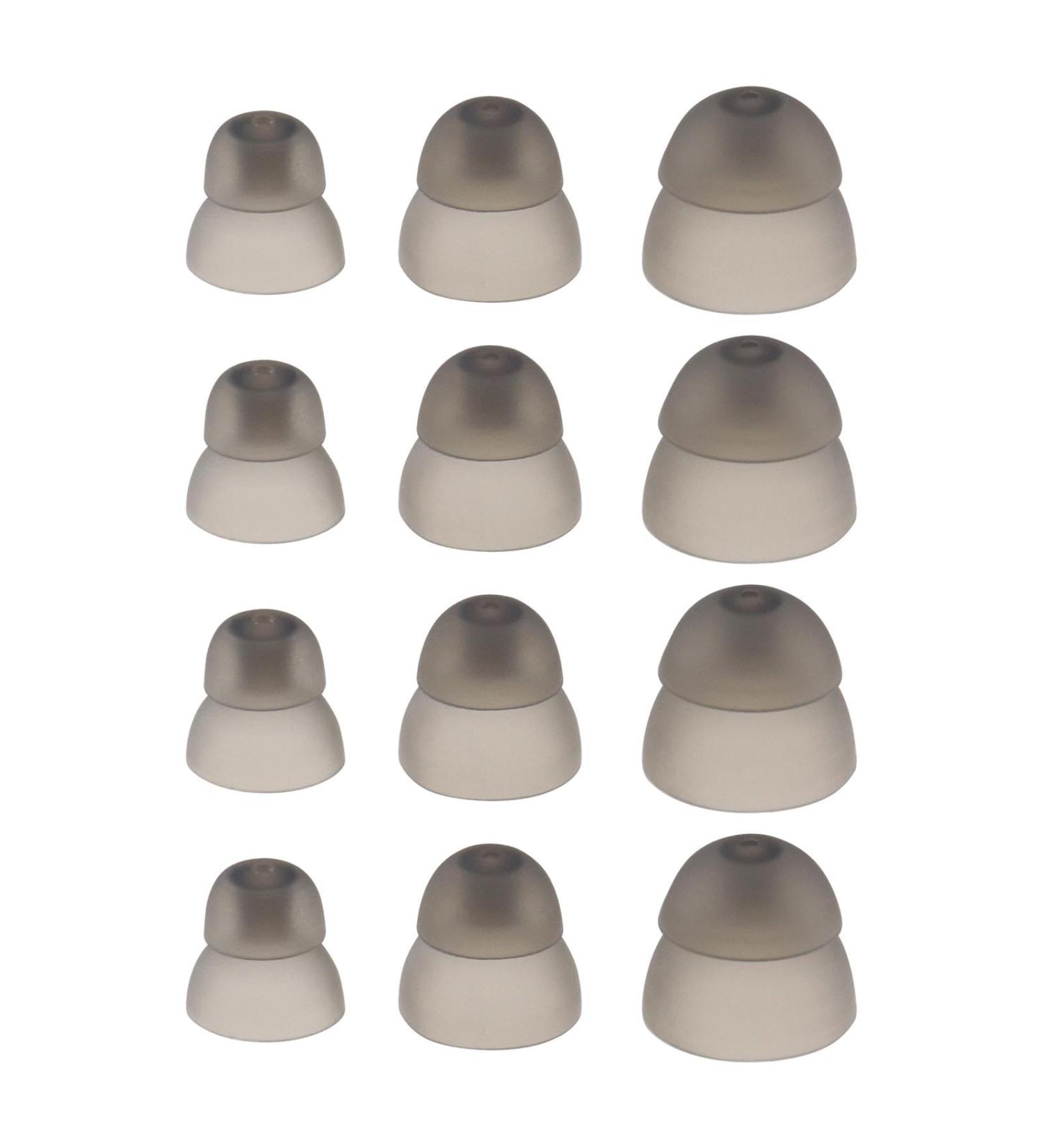 Buy 6 Pairs Black Hearing Aid Domes - Soft Silicone Double Layer Ear Tips for Audiphones | Small Medium & Large Sizes Available - Buy Online on GoSupps.com
