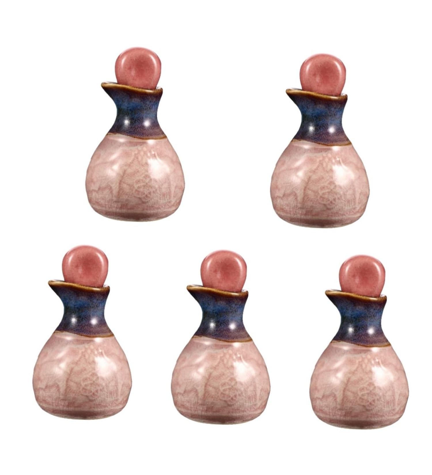 FRCOLOR 5 Sets Aromatherapy Ceramic Bottles - Empty Perfume & Essential Oil Containers for Fragrance & Soy Sauce | Premium Cosmetic Vials - Buy Online on GoSupps.com