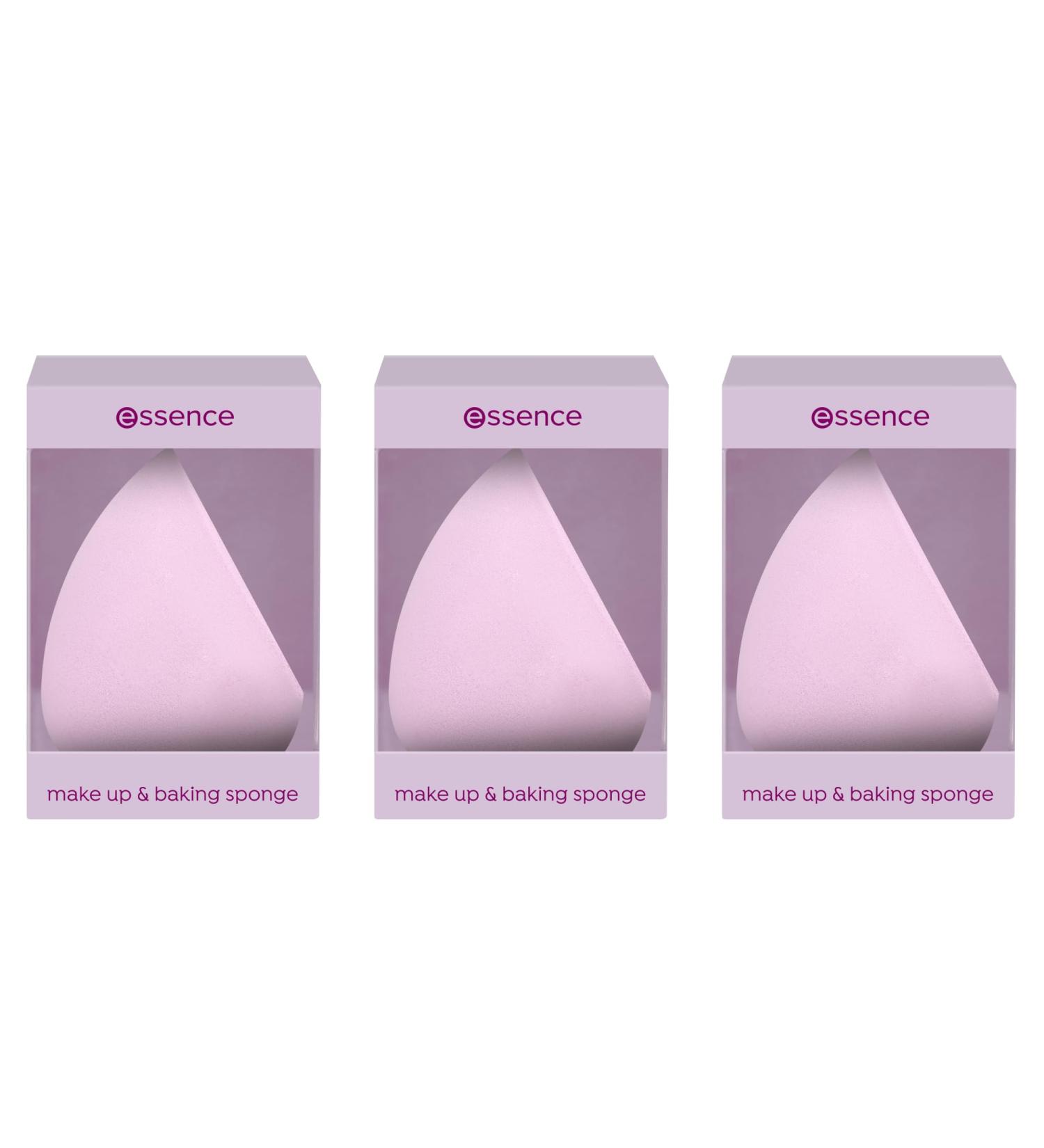 Essence Makeup & Baking Sponge Pack of 3 Nanoparticle Free No. 01 Perfect for Dab & Blend - Buy Online on GoSupps.com