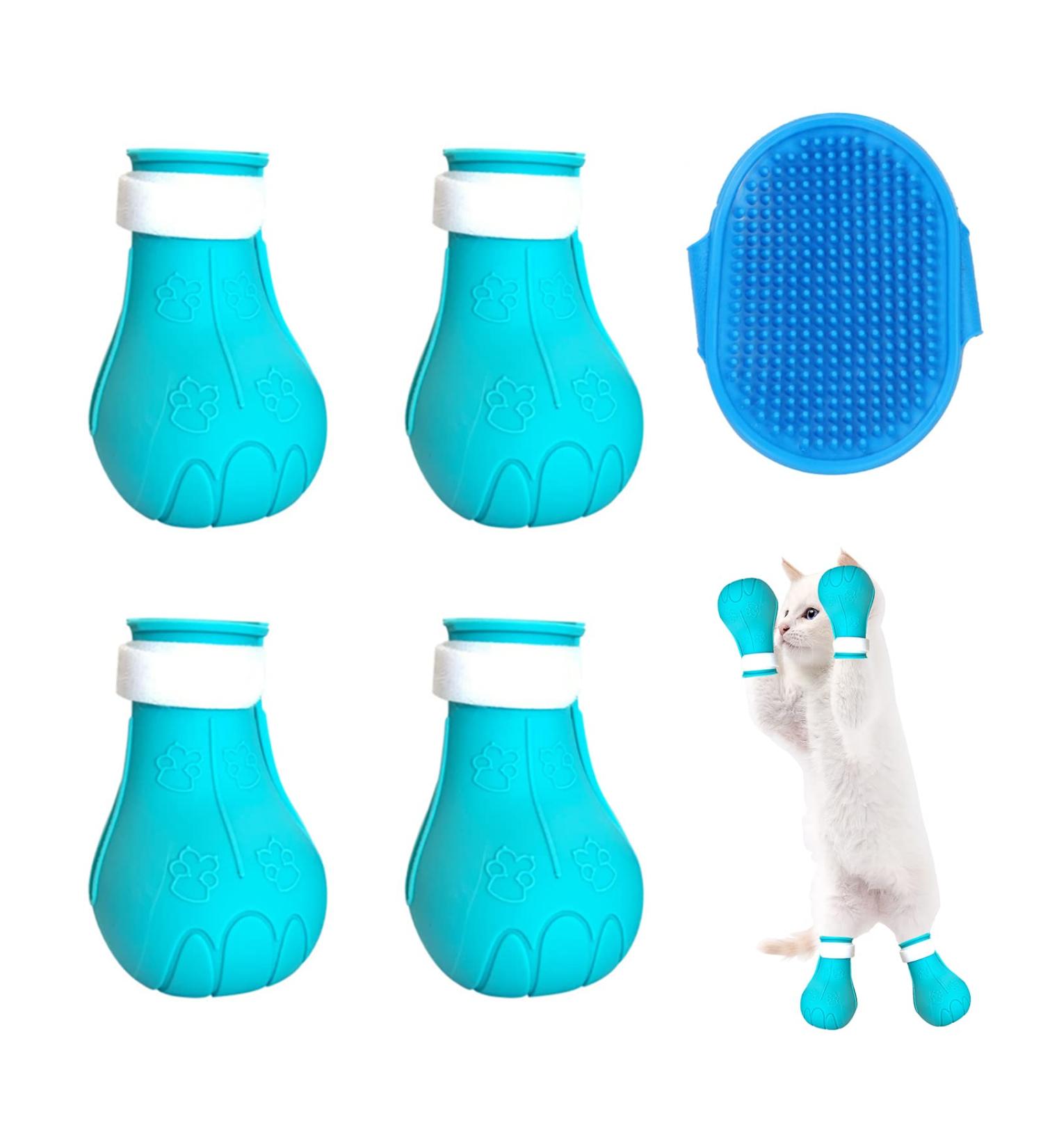 GNCLOUD Cat Claw Covers - 4pcs Anti-Scratch Cat Boots for Pet Bathing, Examination, and Treatment - Buy Online on GoSupps.com