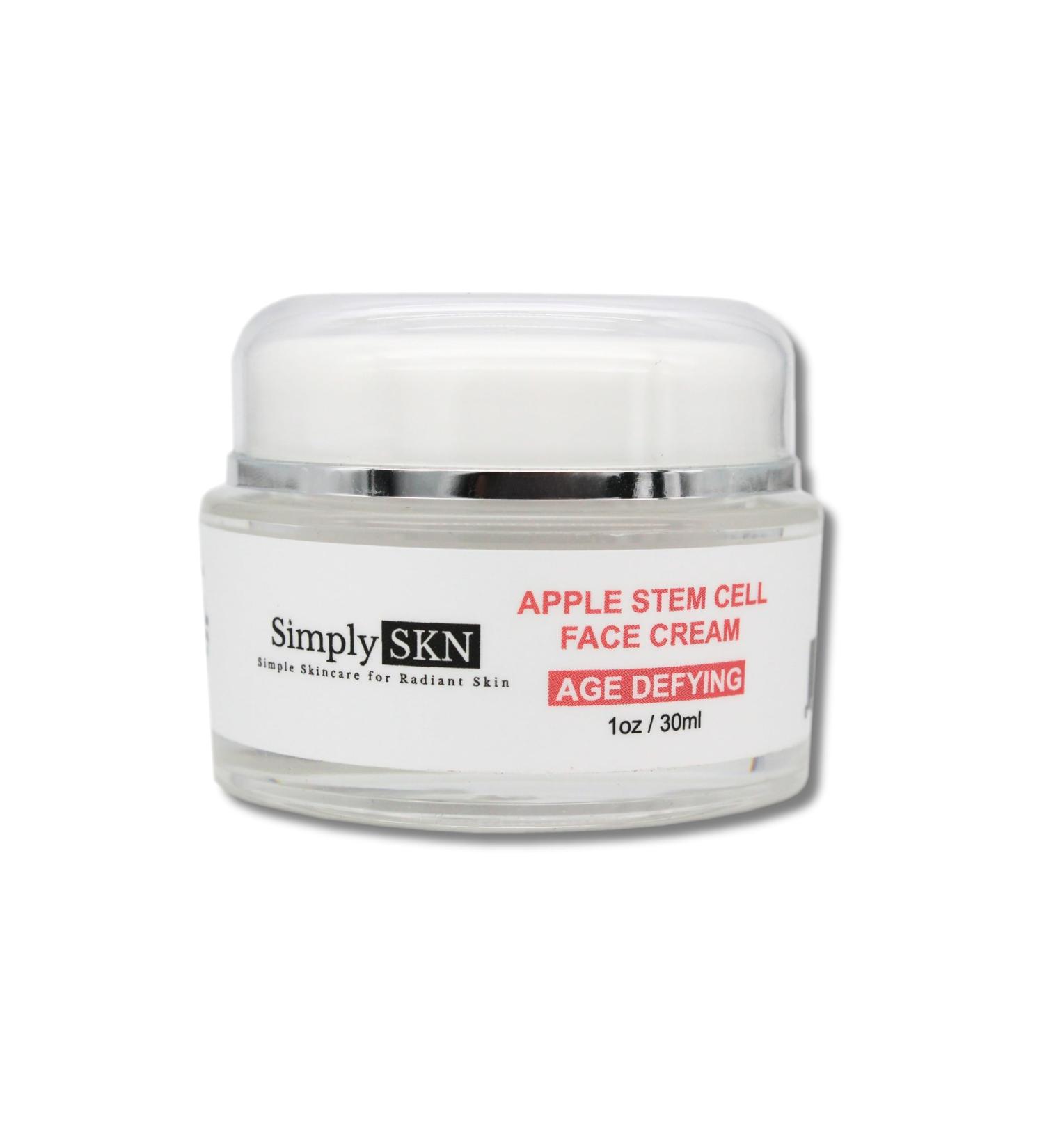 Simply SKN Age Defying Apple Stem Cell Face Cream to Renew and Revitalize Skin - Targets Wrinkles and Fine Lines - Anti-Aging Day and Night Facial Moisturizer for Women and Men - 1.0 oz - Buy Online on GoSupps.com