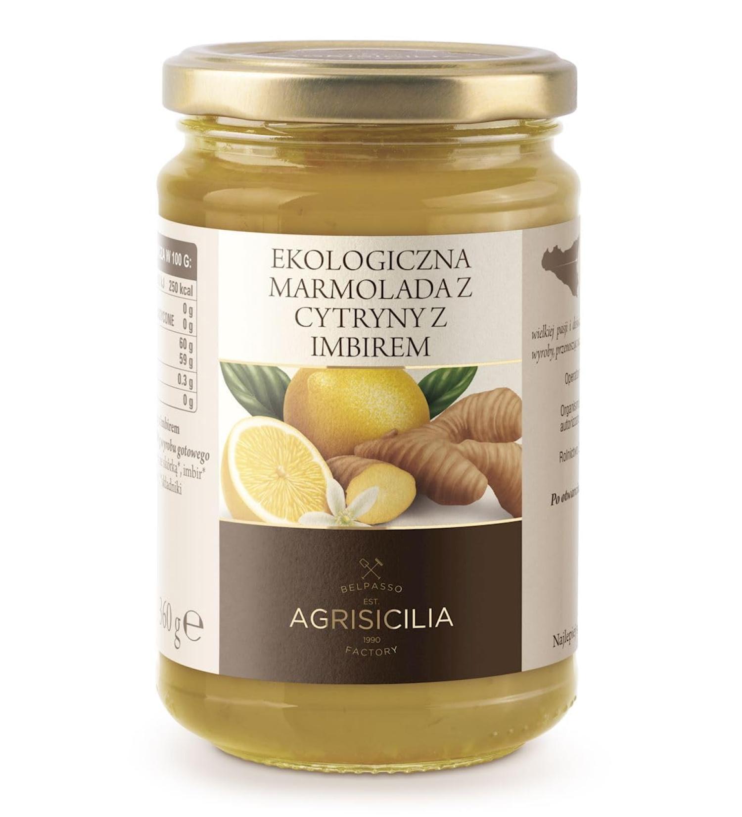 Agrisicilia Agrisicilia Organic Lemon and Ginger Jam (1 x 360 g) - Buy Online on GoSupps.com