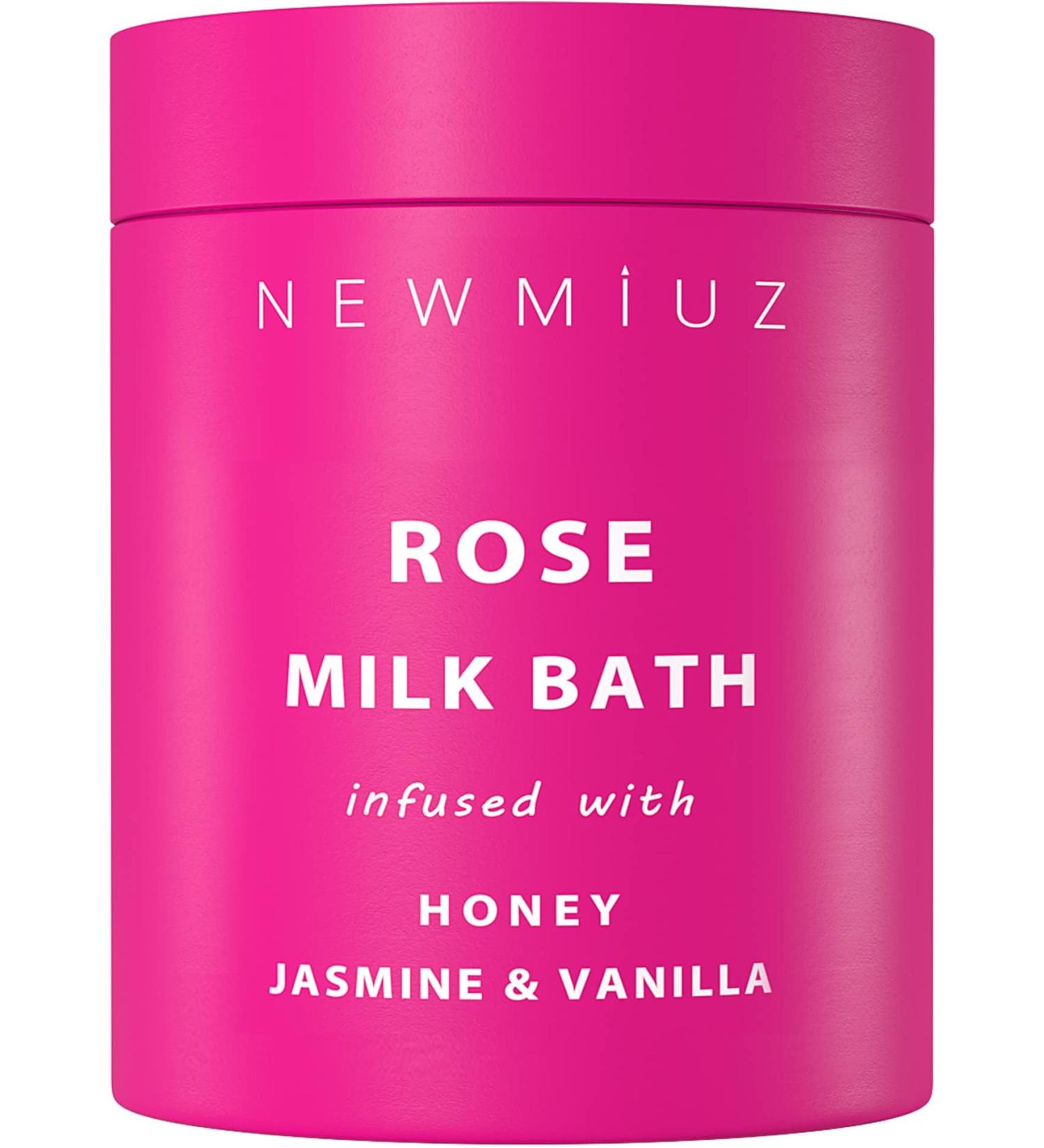 Calming Rose Coconut Milk Bath Soak | Moisturizing Spa Salt Powder for Stress Relief | Perfect Gifts for Women - Birthday & Christmas - Buy Online on GoSupps.com