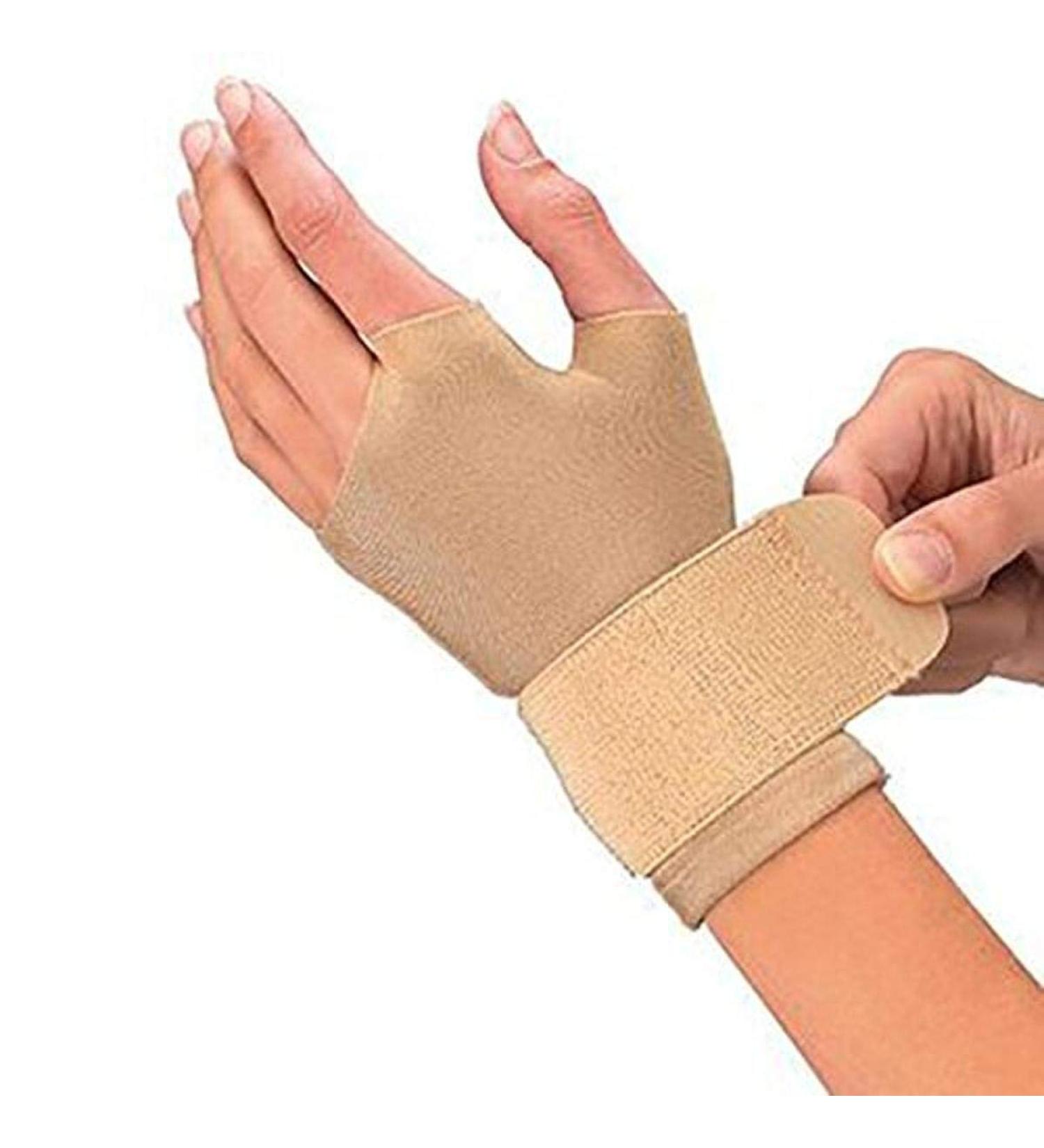 Mueller Guanti A Compressione Taglia L – Beige – Sollievo Per Tunnel Carpale E Artrite – Modello 6904