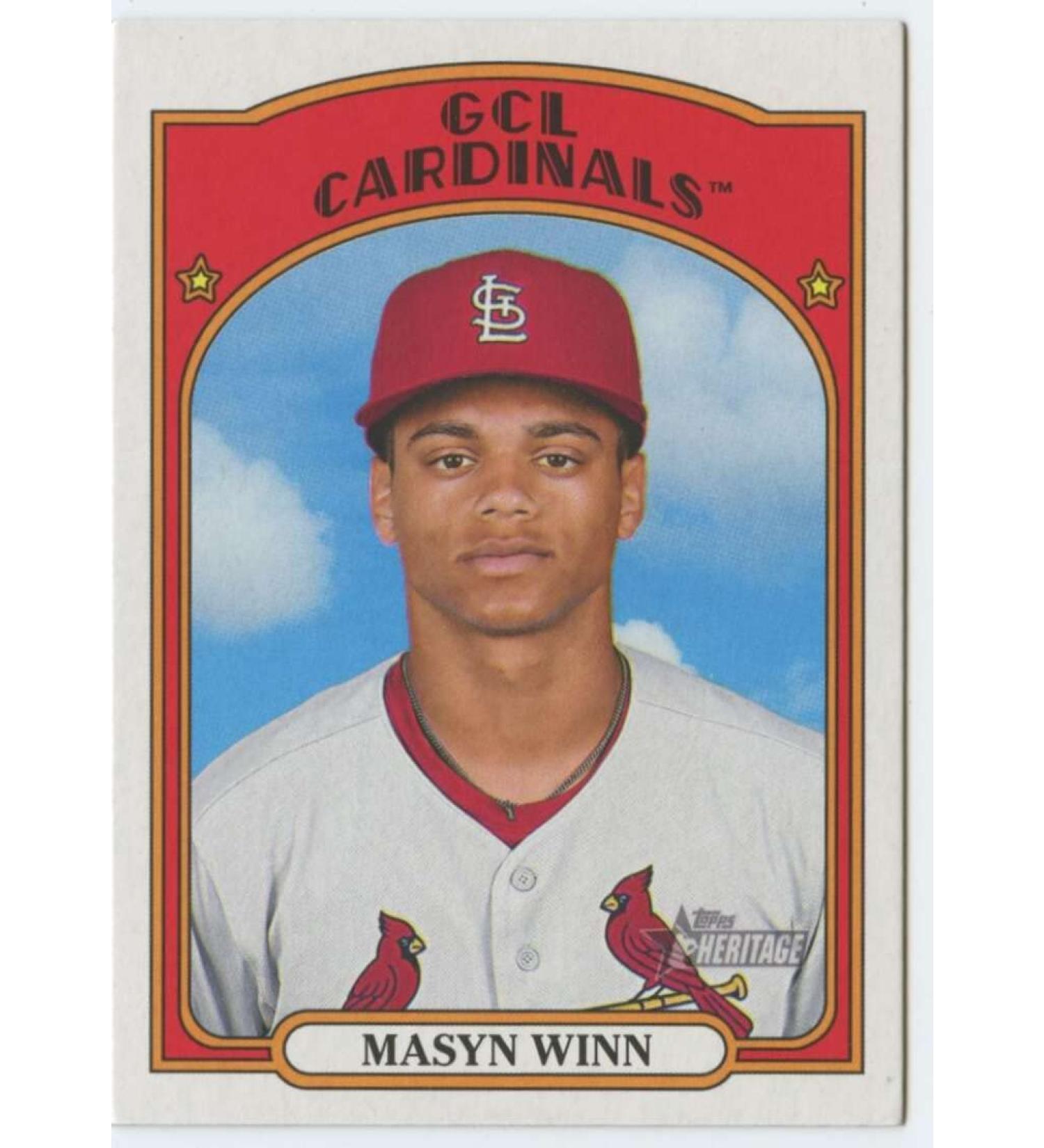 2021 Topps Heritage Minors #123 Masyn Winn GCL Cardinals MiLB Baseball Trading Card