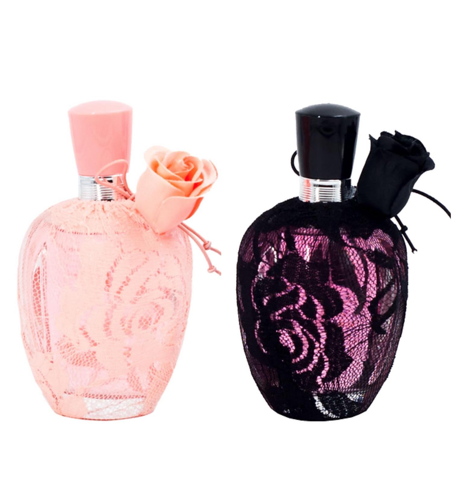 Sexy Rose Black and Sexy Rose Pink Parfum for Women (Impression of Valentine Rock N Rose) EAU DE PARFUM 3.4oz / 100ml each bottle (Pack of 2) - Buy Online on GoSupps.com