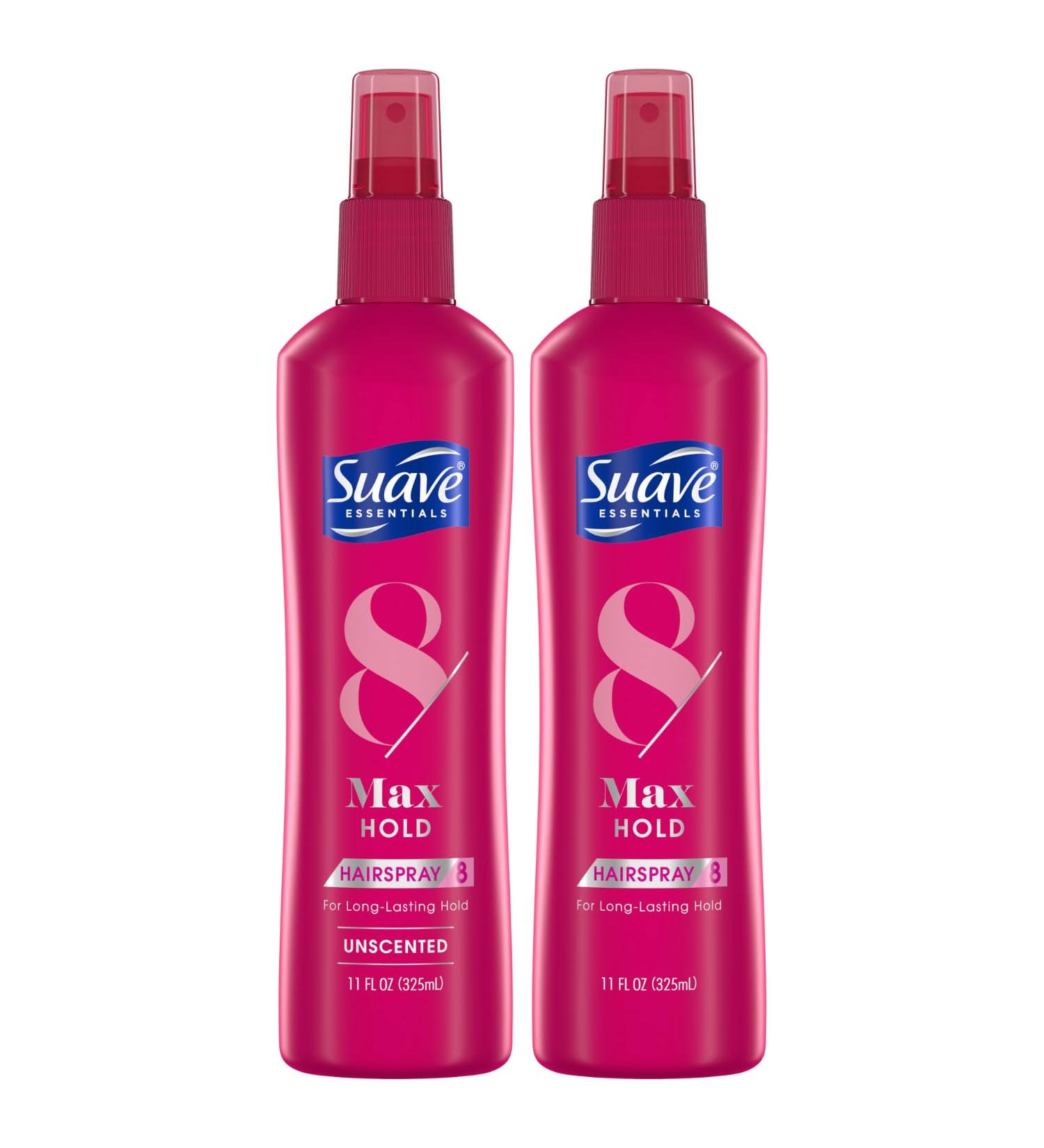Suave Hairspray Max Hold Bundle Unscented Hairspray + Scented Non-Aerosol Hair Spray 11 Oz Ea (2 Piece Set) - Buy Online on GoSupps.com