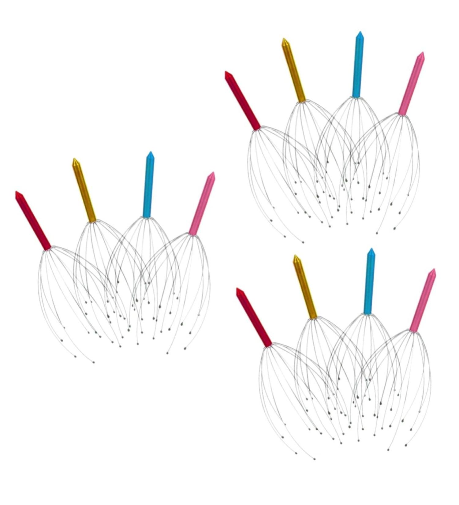 Clispeed 12 pcs Head Massager - Therapeutic Scalp Massage Tool Claw - Metal Office Scraper for Deep Relaxation & Stress Relief - Buy Online on GoSupps.com
