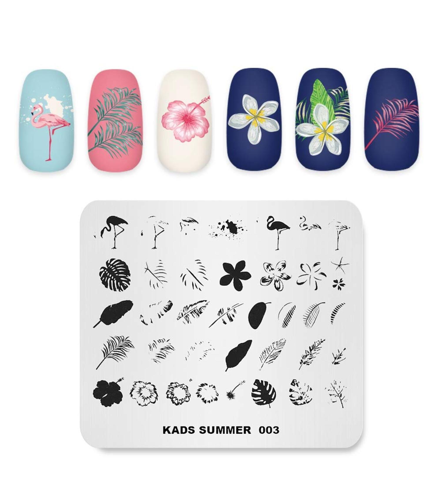 KADS Nail Art Stamping plate Nail Template Nail Art Design Tool Nail DIY Design Image Plate (SU003) - Buy Online on GoSupps.com