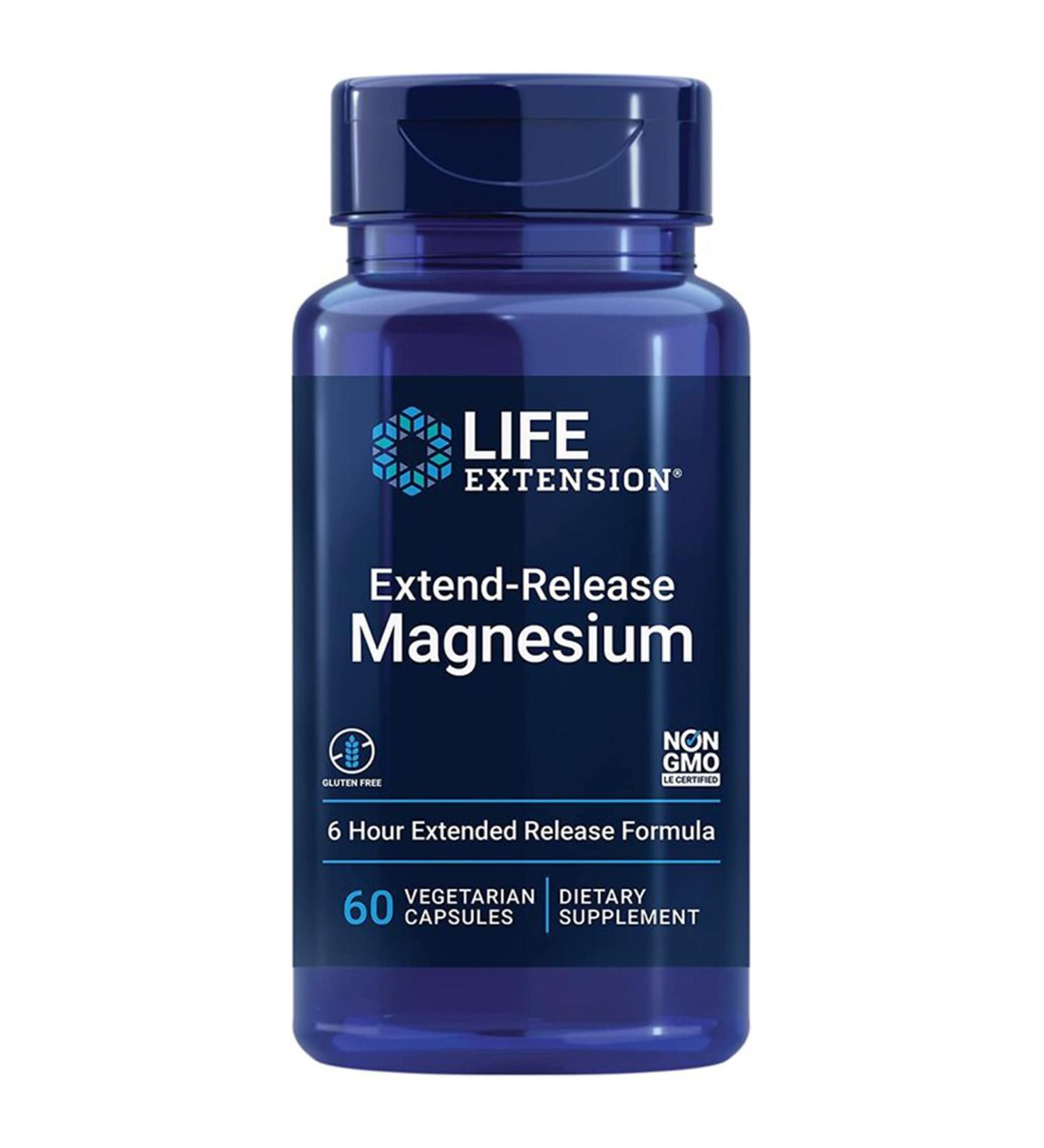 Life Extension Extend-Release Magnesium 250mg 60 Vegan Gluten Free Vegetarian Non-Soy Non-GMO - Buy Online on GoSupps.com