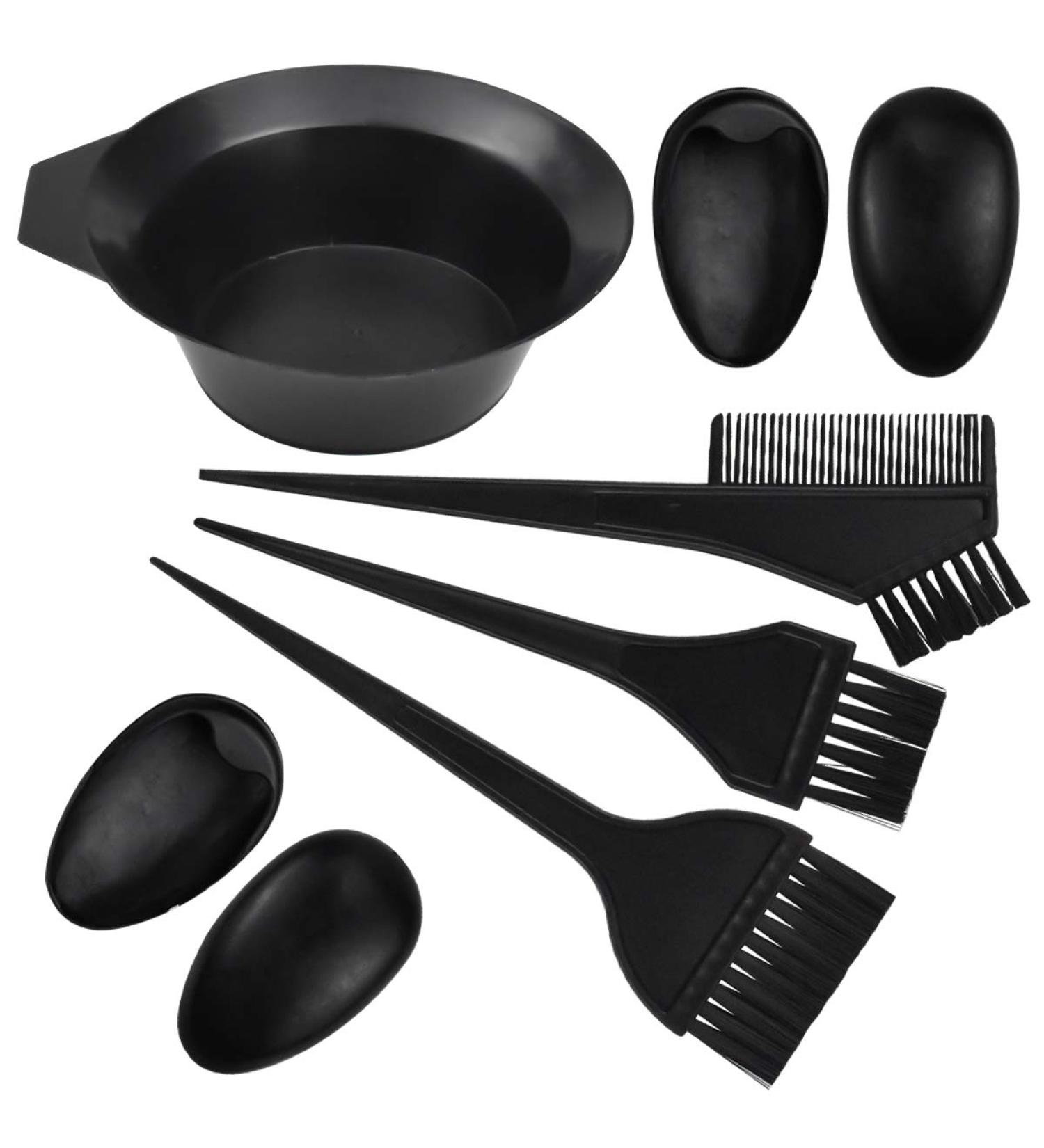 Jinlaili 6pcs Hair Dye Brush Set for DIY Salon Coloring - Complete Hair Coloring Tools Tanning Shell Combs & Ear Pads - Buy Online on GoSupps.com