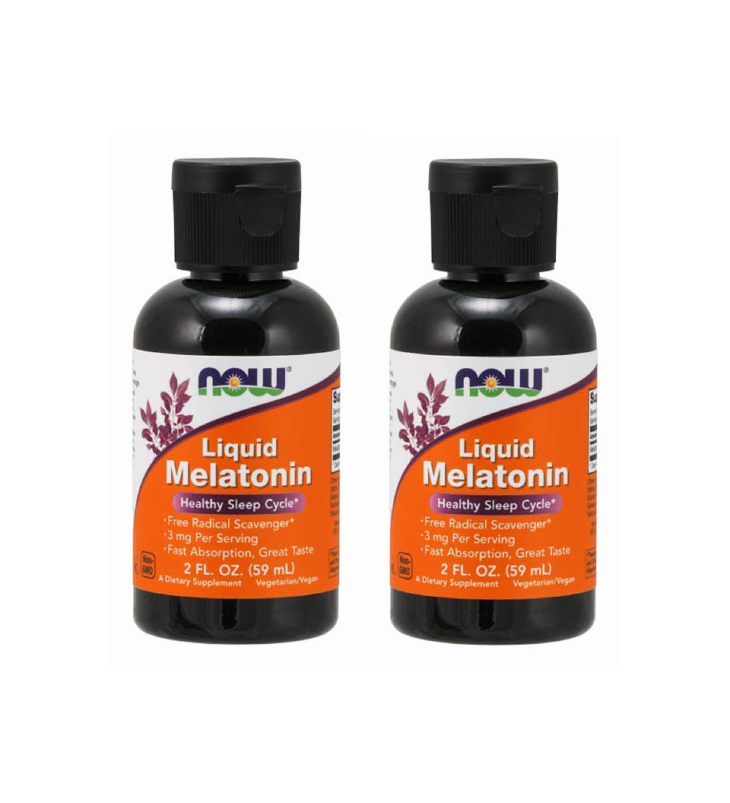 Now Foods Liquid Melatonin, 2 Fl Oz, Pack of 2 (Packaging May Vary)
