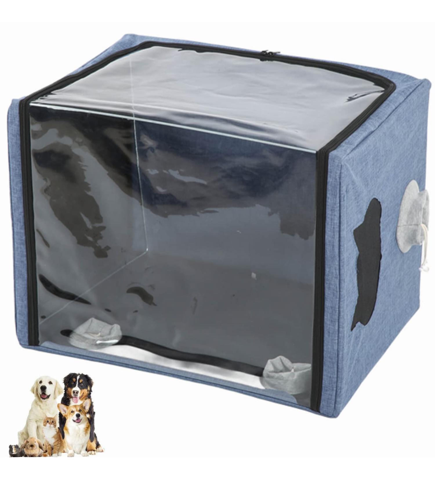Zwinner Pet Atomization Nest Wear Resistant Oxford Cloth Collapsible Cat Dog Oxygen Tent Professional Dog Nebulizer Machine Hands Free Portable ICU Pet Oxygen Therapy Cage 24.0x15.7x18.1in - Buy Online on GoSupps.com
