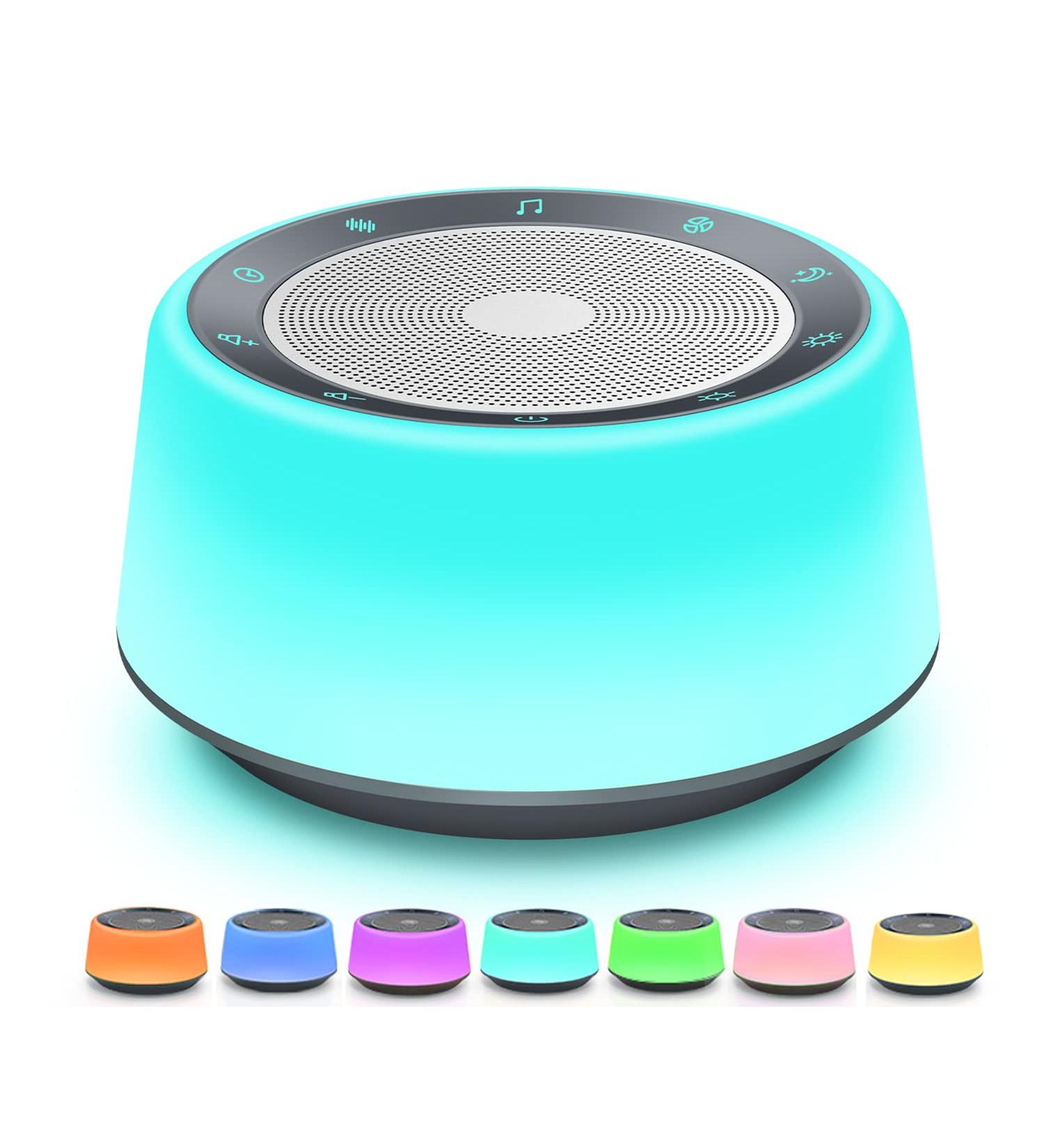 White Noise Machine with 30 Soothing Sounds, 7 Colors Night Light, 5 Timers - Portable Sound Machine for Baby & Adults - Buy Online on GoSupps.com