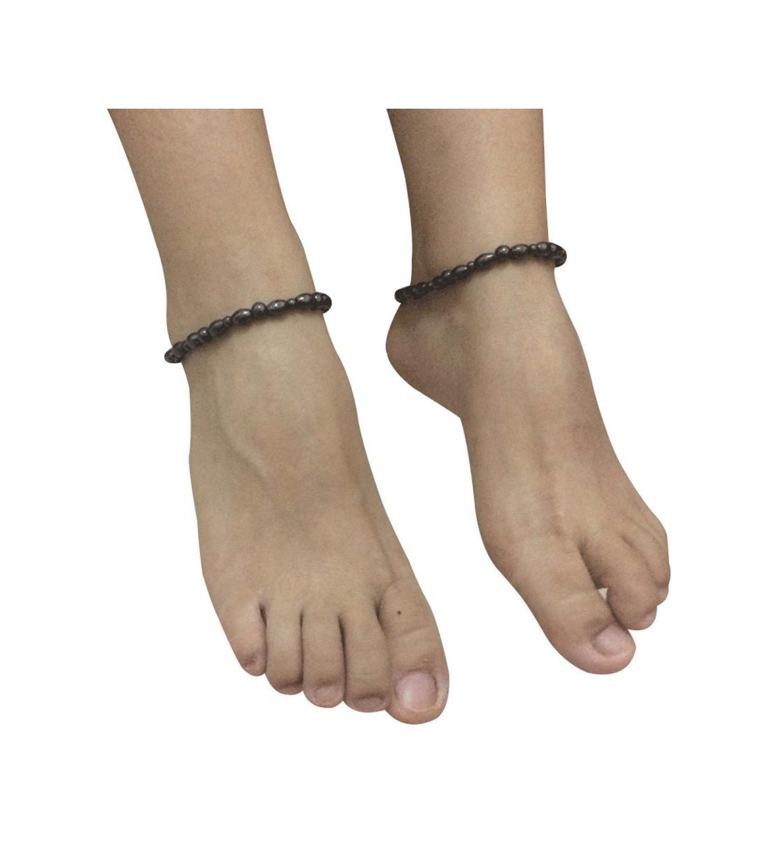 Dr Kao 2 Pack Magnetic Therapy Anklet Bracelet for Women - Immune System Support - Relieve Stress - Gun Black - Buy Online on GoSupps.com