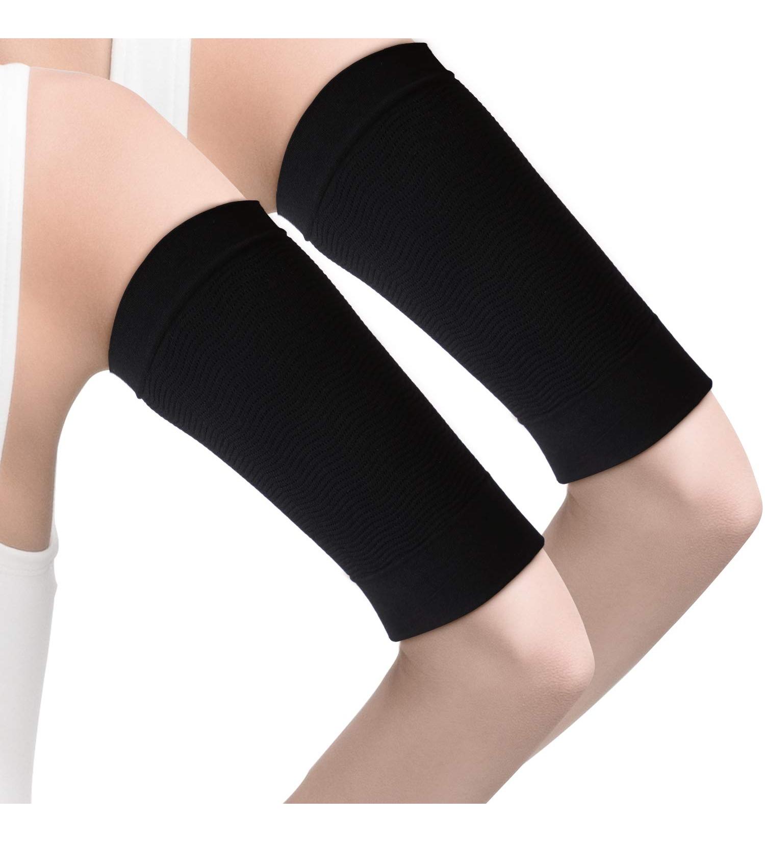 4 Pairs Slimming Arm Sleeves for Women - Compression Arm Shapers for Fitness & Weight Loss (Black) - Buy Online on GoSupps.com