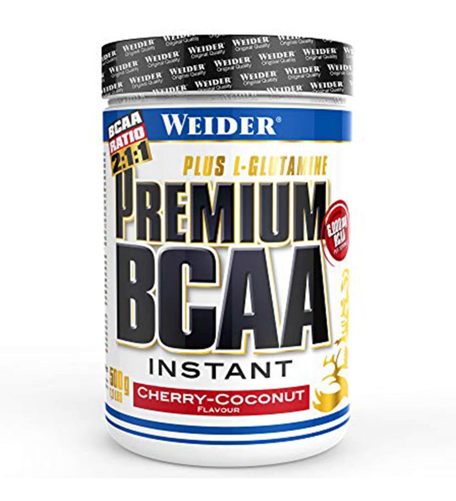 Weider Premium BCAA Instant Amino Acids Powder + Glutamine & Vitamin B6 Cherry-Coconut 500 g