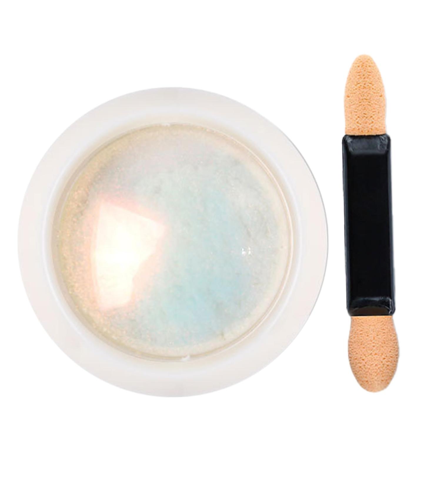 Chrome Nail Powder Chameleon Metallic Nail Art Pigment Powder Iridescent Pigment Pearly Highlight with Sponge Stick for Wedding Glitters - Buy Online on GoSupps.com