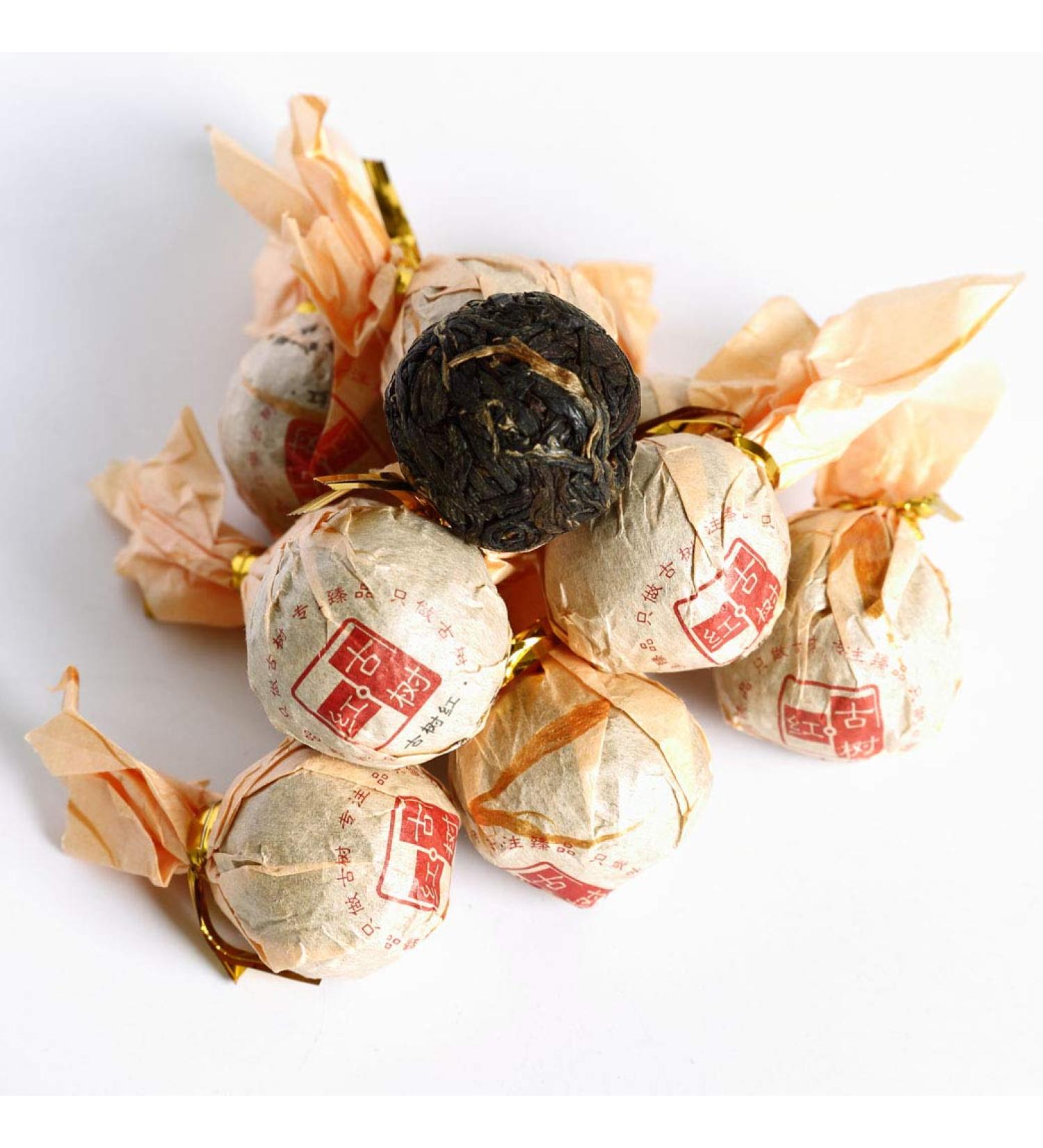  GOARTEA GOARTEA 100g (3.5 Oz) Supreme Organic Yunnan FengQing Dian Hong Dianhong Handmade Dragon Pearl Chinese Black Tea noir - Buy Online on GoSupps.com