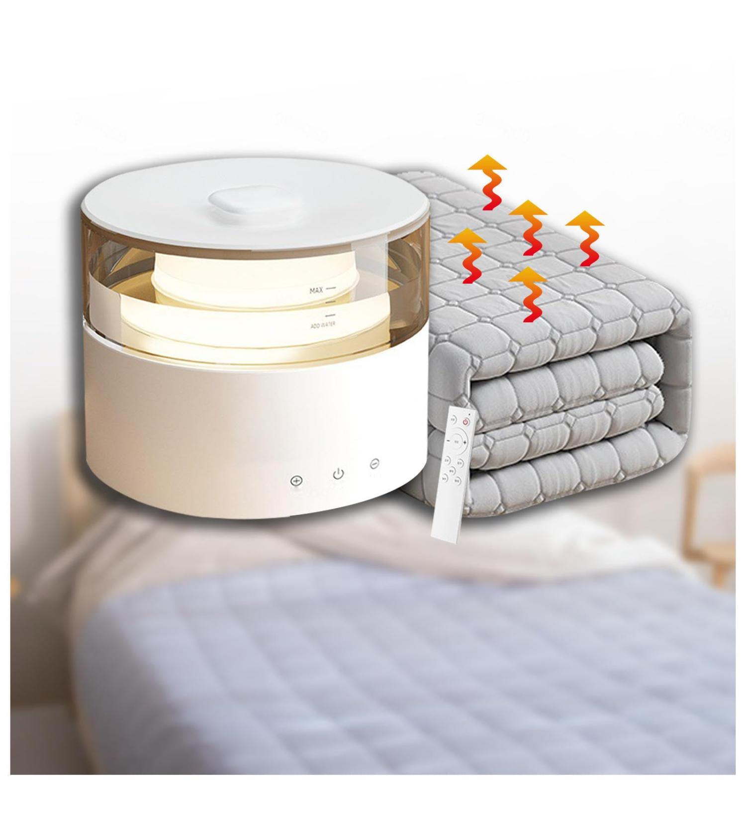 Buy Meltor Electric-Free Heated Blanket 180x200 | Remote Control & 3 Temp Levels | Safe Energy-Efficient Night Light - Buy Online on GoSupps.com