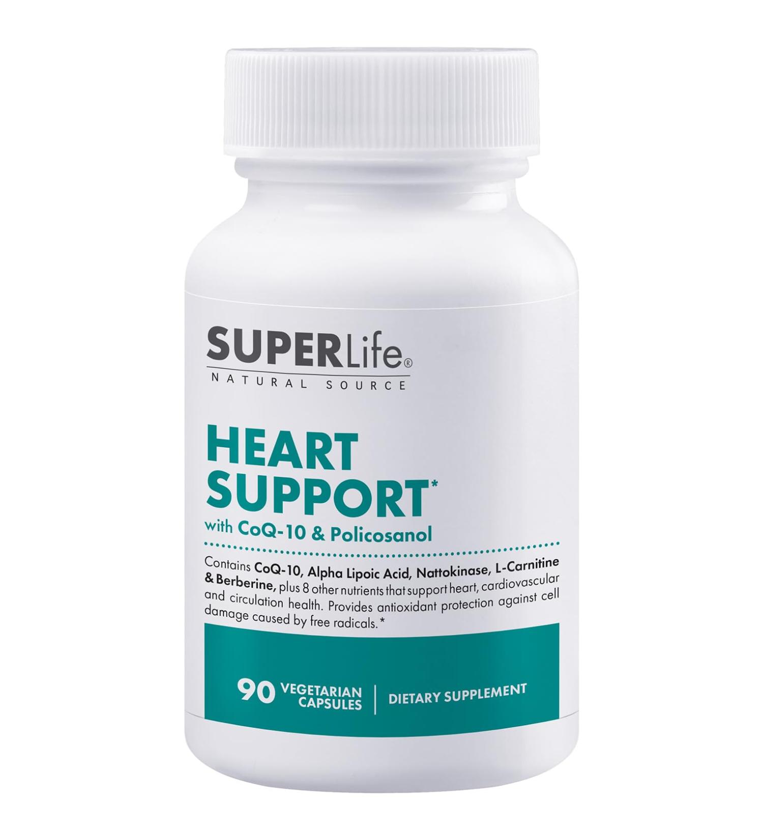 Heart Support - with CoQ-10 Quercetin L-Carnitine Fumarate L-Arginine Berberine Inositol Magnesium Citrate & Taurine | Supports Heart & Cardiovascular Health | Supplement - 90 Capsules