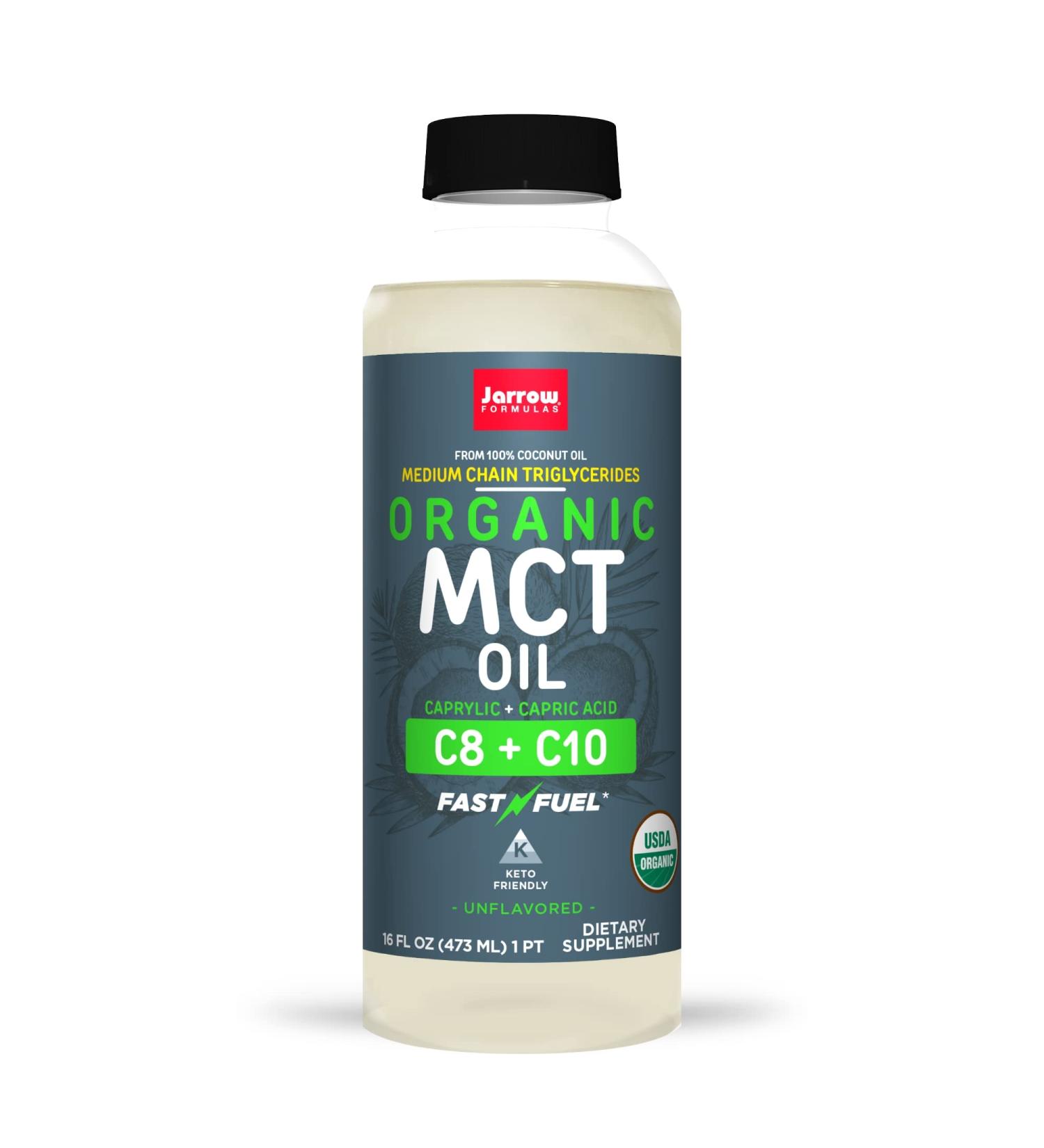Jarrow Formulas Organic MCT Oil Unflavored 16 fl oz (473 ml) - Buy Online on GoSupps.com