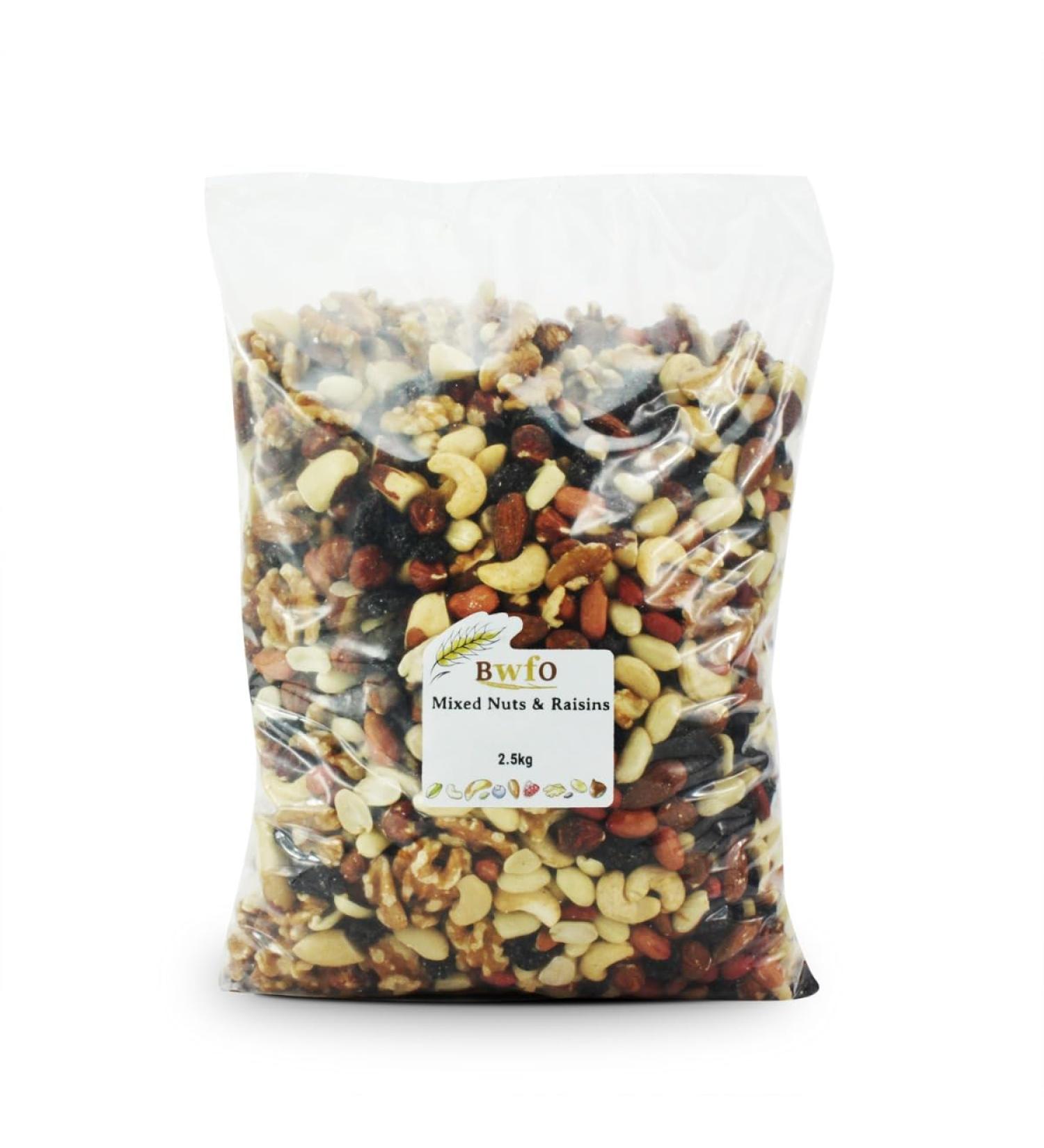 Mixed Nuts & Raisins 2.5kg (BWFO)