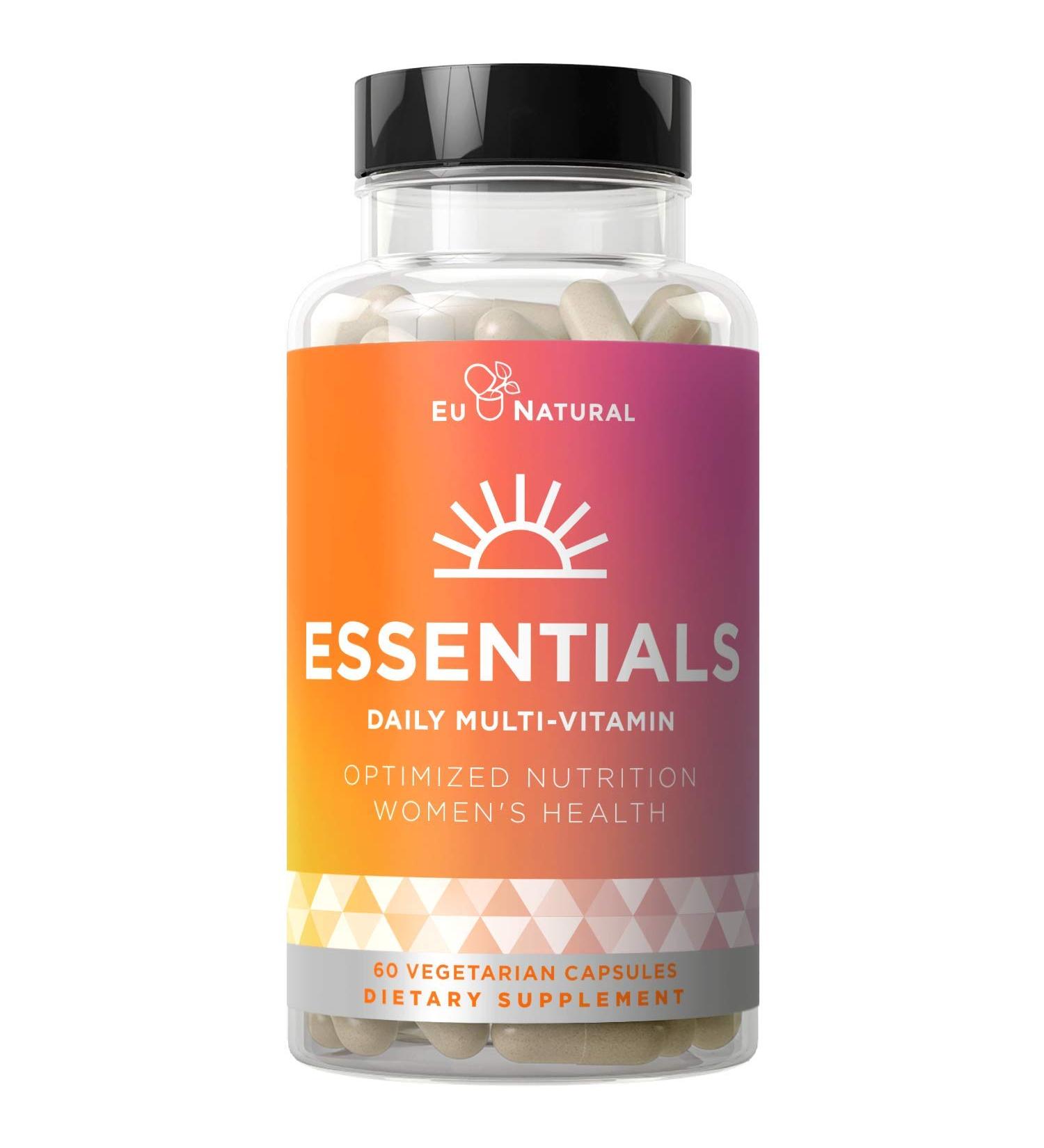 Women's Essentials Multivitamin - Immunity, Beauty, Brain, Energy, and Heart Health - 60 Vegetarian Soft Capsules - Buy Online on GoSupps.com