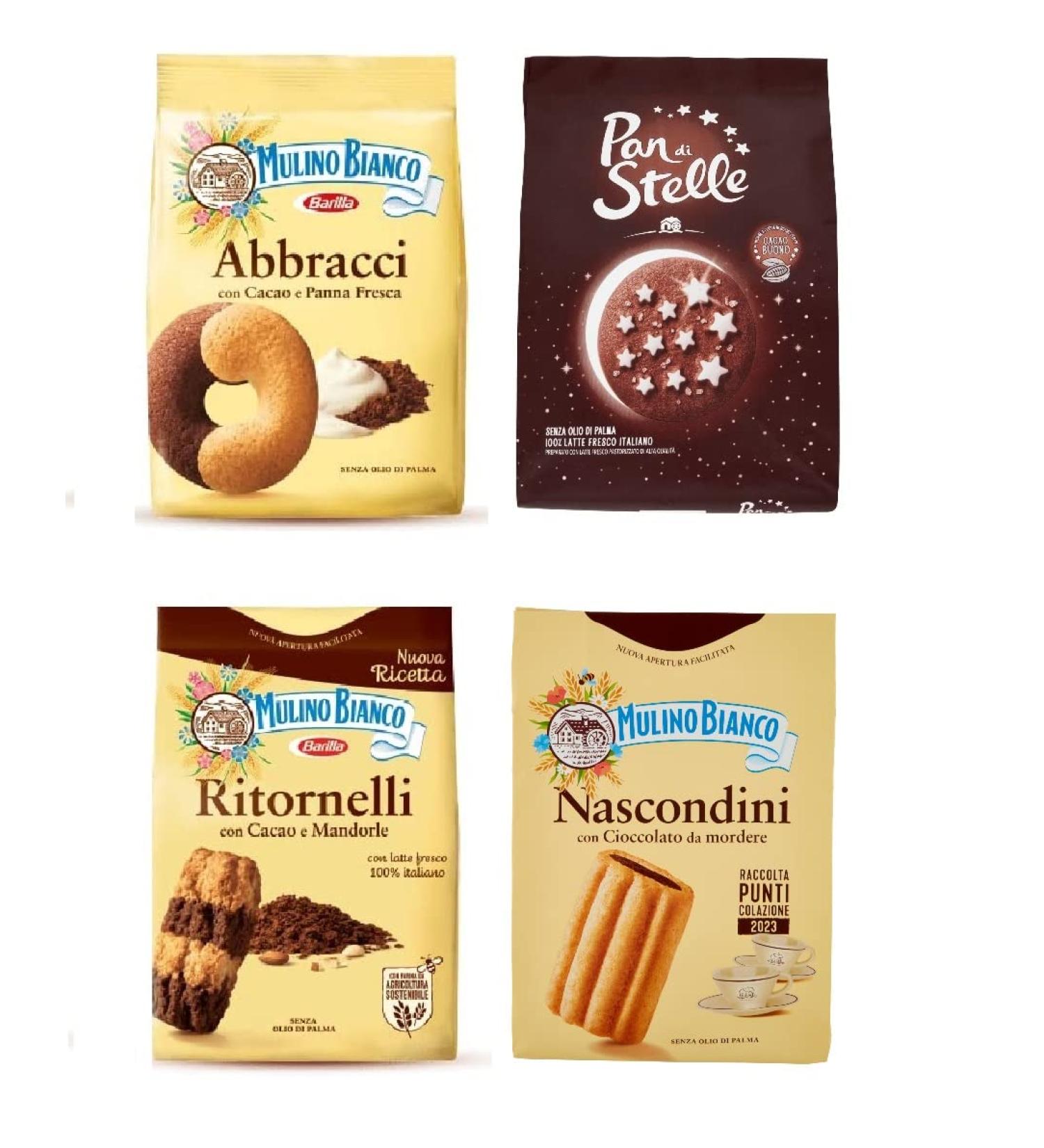  Italian Gourmet E.R. Mulino Bianco Biscuit Test Kit Abbracci Pan di stelle Nascondini Ritornelli 3 x 700 g 1 x 600 g + Pulpa Italian Gourmet 400 g - Buy Online on GoSupps.com