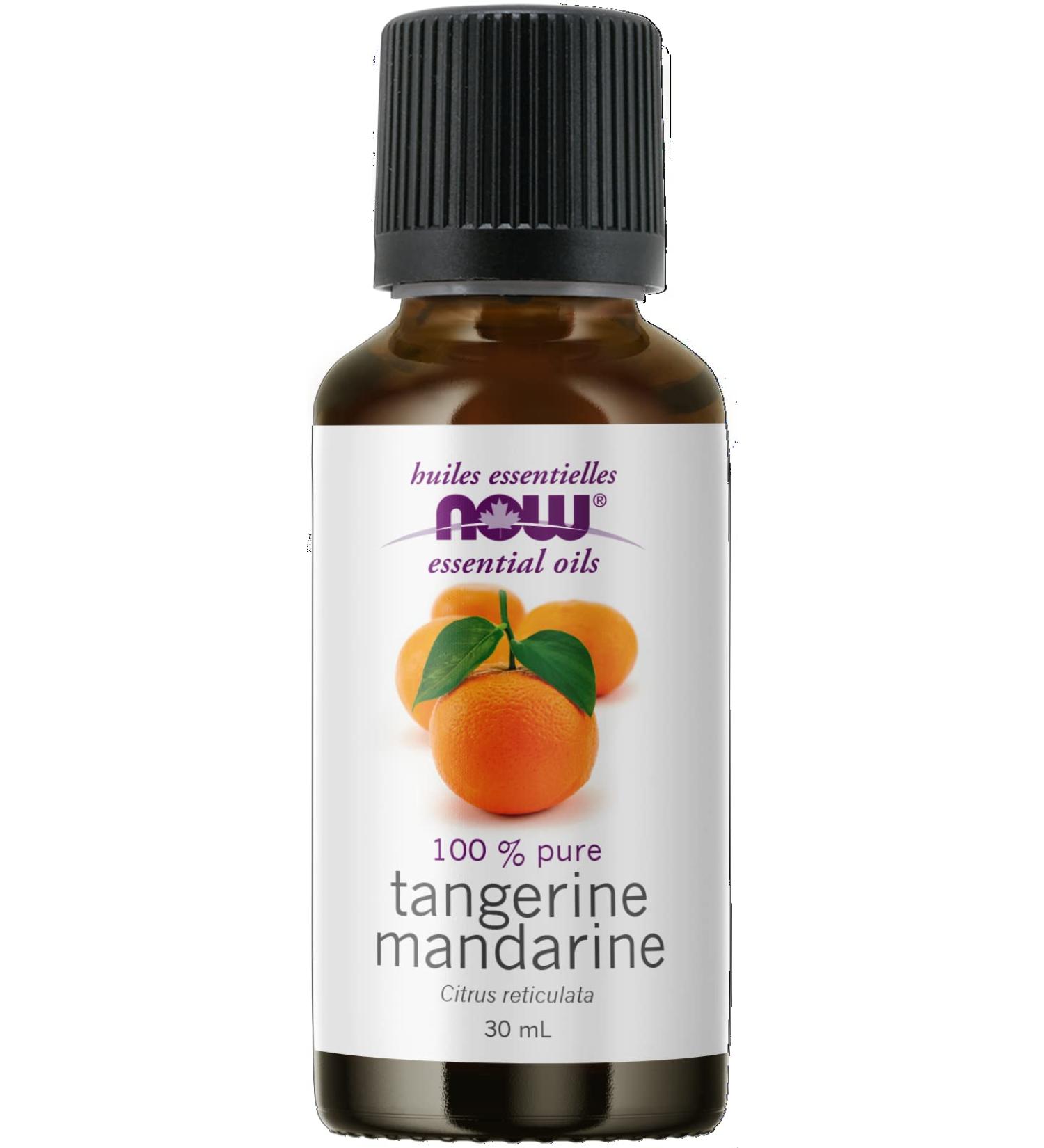 NOW Essential Oils Tangerine Oil Cheerful Aromatherapy Scent Cold Pressed 100% Pure Vegan Child Resistant Cap 30mL - Buy Online on GoSupps.com