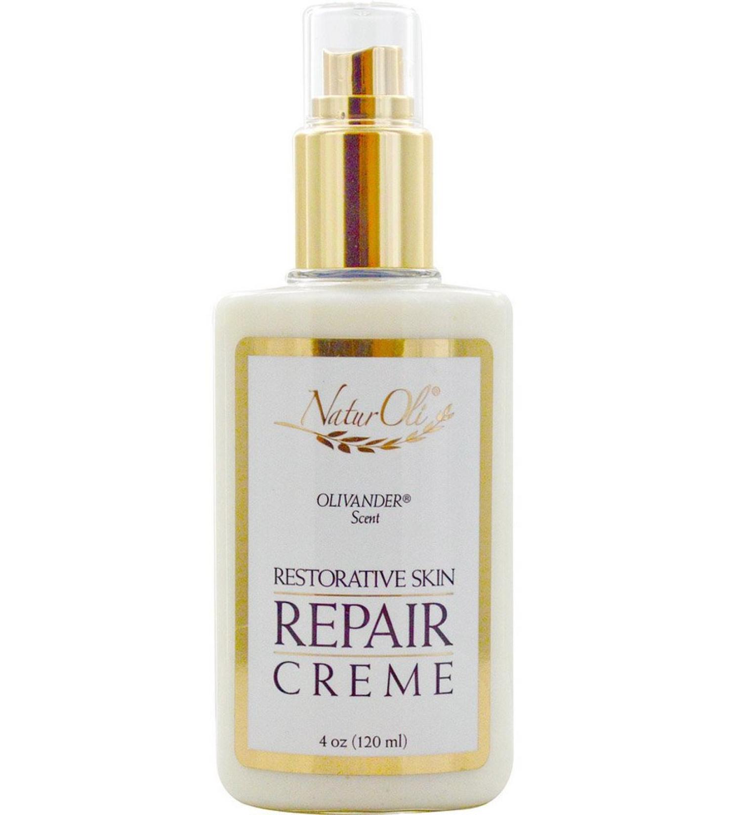 NaturOli Restorative Skin Repair Creme - 4oz - 100% Natural Skin Repair Cr me. - Gluten Free! - Made in USA!