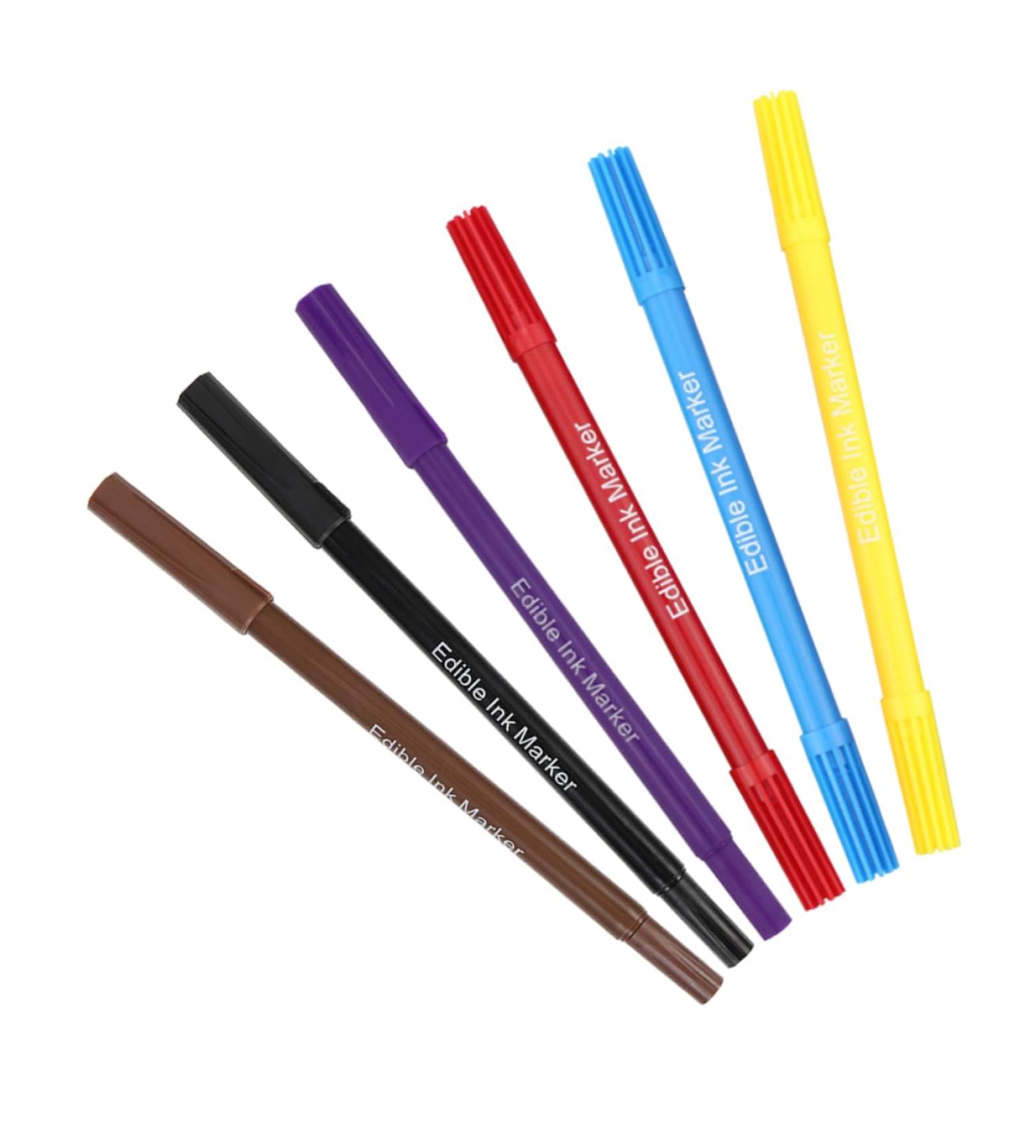 HOLIDYOYO 6pcs Cake Boxes Biscuits Decor Portable Edible Pens Portable Edible Markers Edible Cake Pens Plastic - Buy Online on GoSupps.com