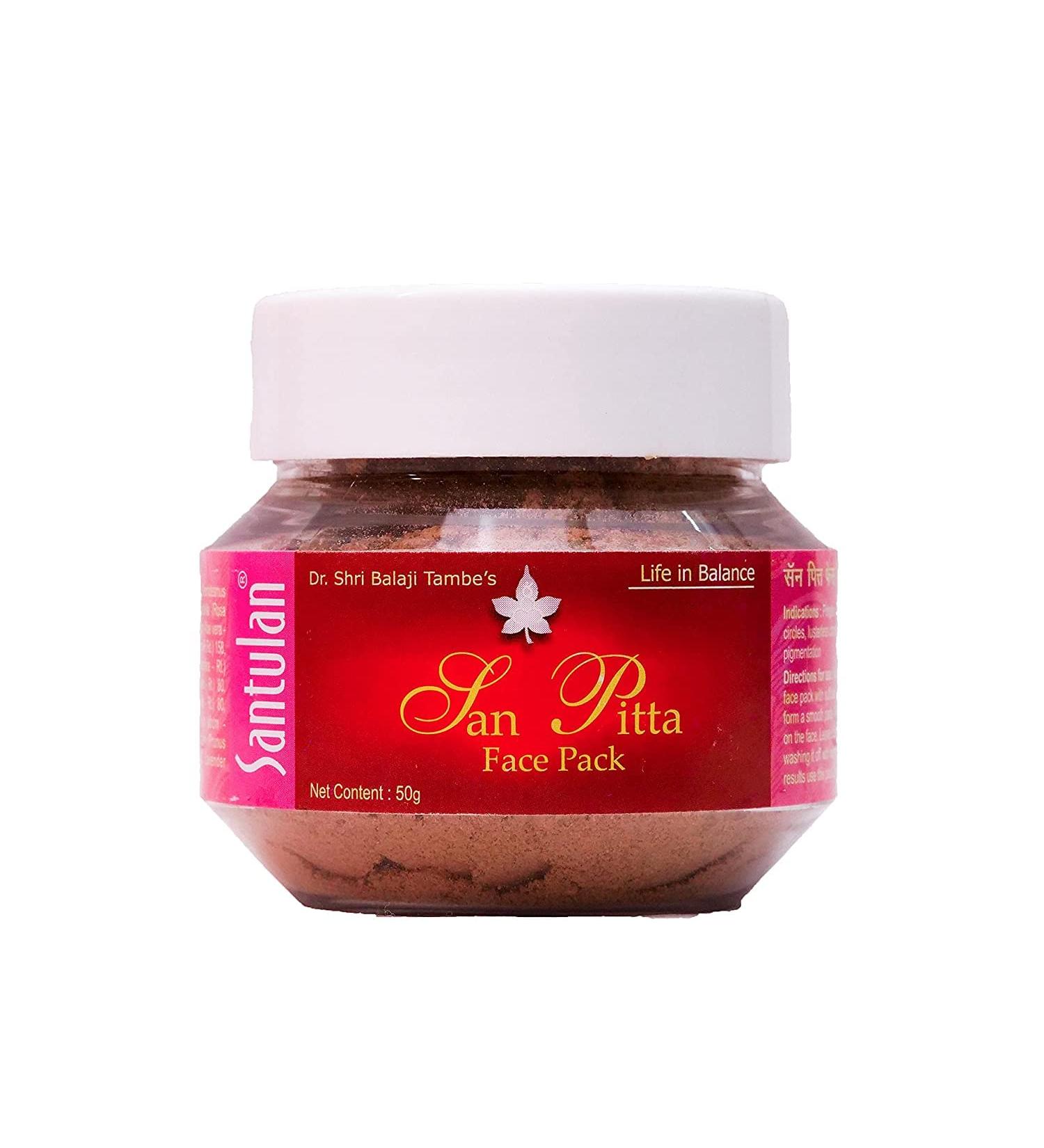panihari Santulan Ayurveda San Pitta Face Pack-50gm with Sukanthi Throat Relief Pills-1gm
