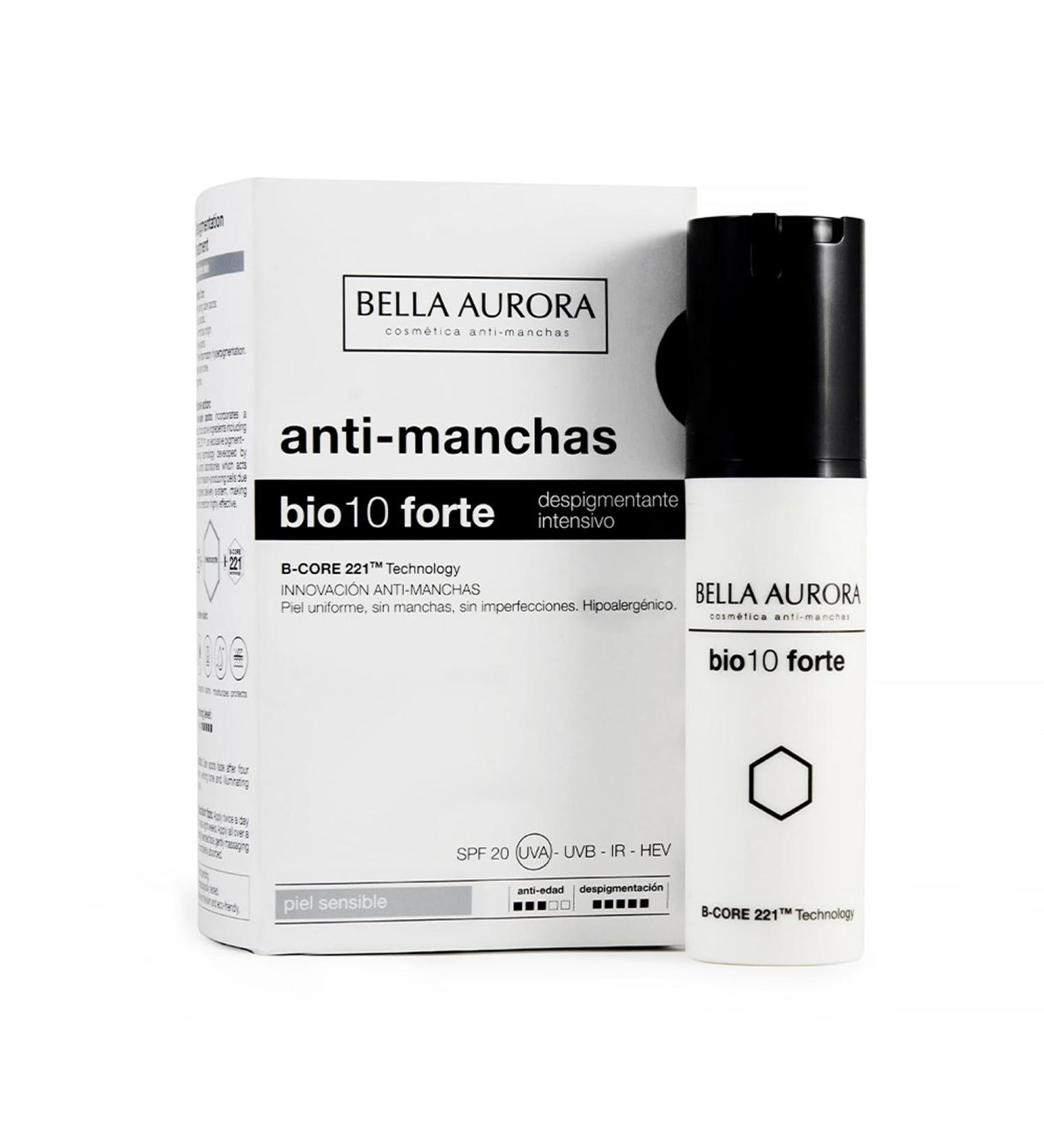 BELLA AURORA | Intensive Anti-Dark Spot Treatment | Sensitive Skin | 30ml | SPF 20 | Anti-Aging Cream | Facial Skin Depigmentation | Bio10 FORTE - Buy Online on GoSupps.com