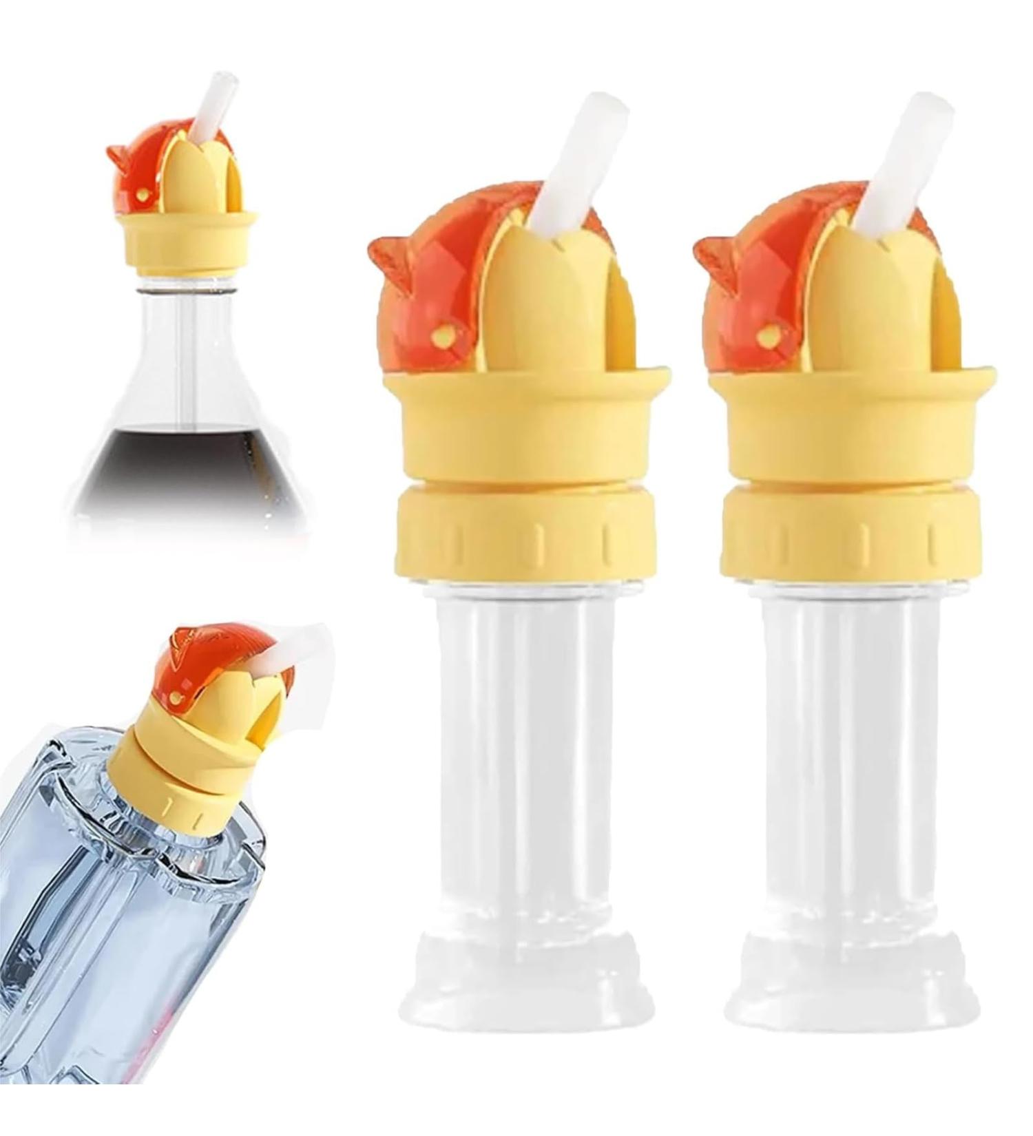 Reusable Children Beverage Water Bottle Straw Lid Water Bottle with Straw Lid Water Bottle Twist Cover Cap Straw Lid Water Bottle Water Bottle Spout Adapter for Kids(Red(2pcs)) - Buy Online on GoSupps.com