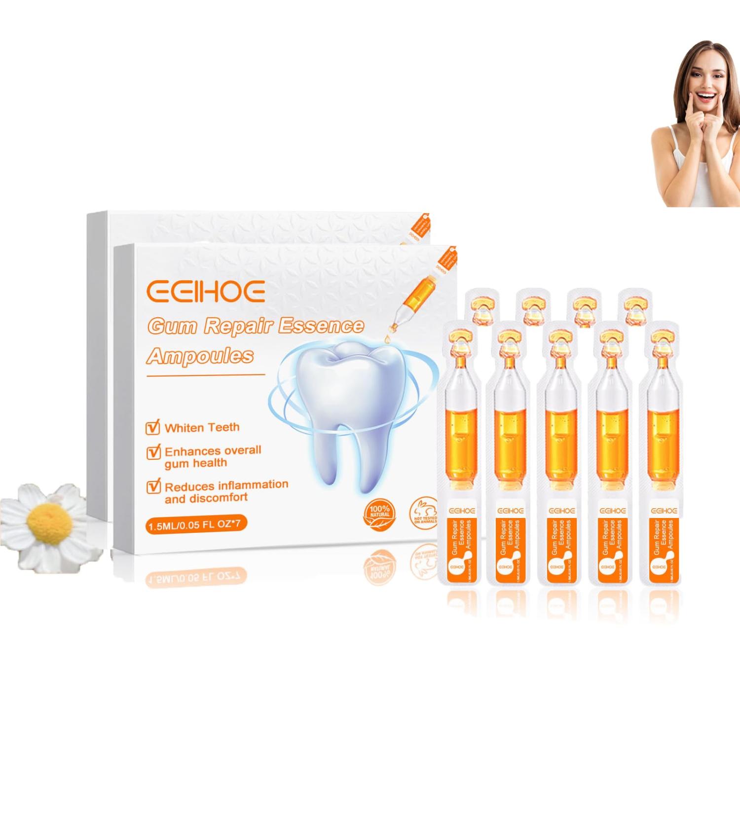 2 Piece Gum Repair Treatment - Effective Ampoules for Receding Gums & Oral Health - Buy Online on GoSupps.com