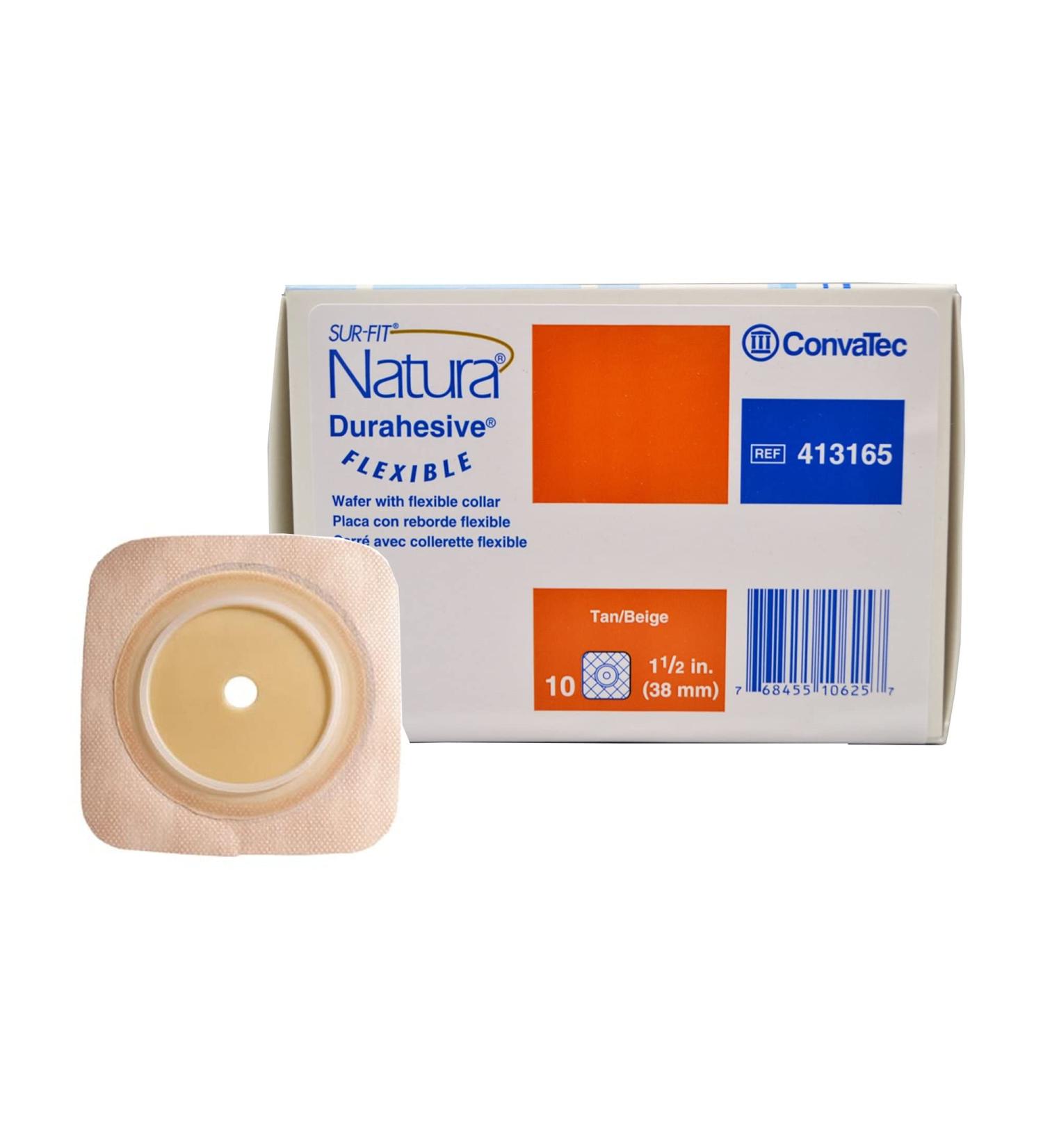 Convatec 413165 Sur-Fit Natura Durahesive Tape 4'' x 4'' with 1.5'' Flange - 10/bx - Buy Online on GoSupps.com