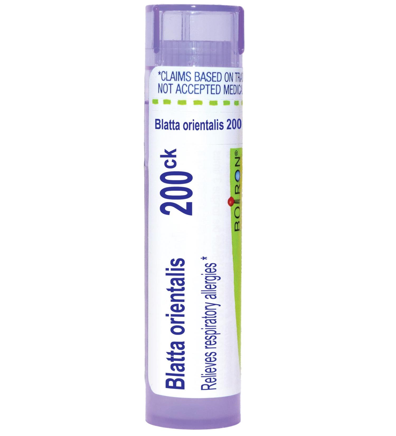 Boiron Blatta Orientalis 200CK - Homeopathic Relief for Respiratory Allergies | 80 Pellets - International Shipping Available - Buy Online on GoSupps.com